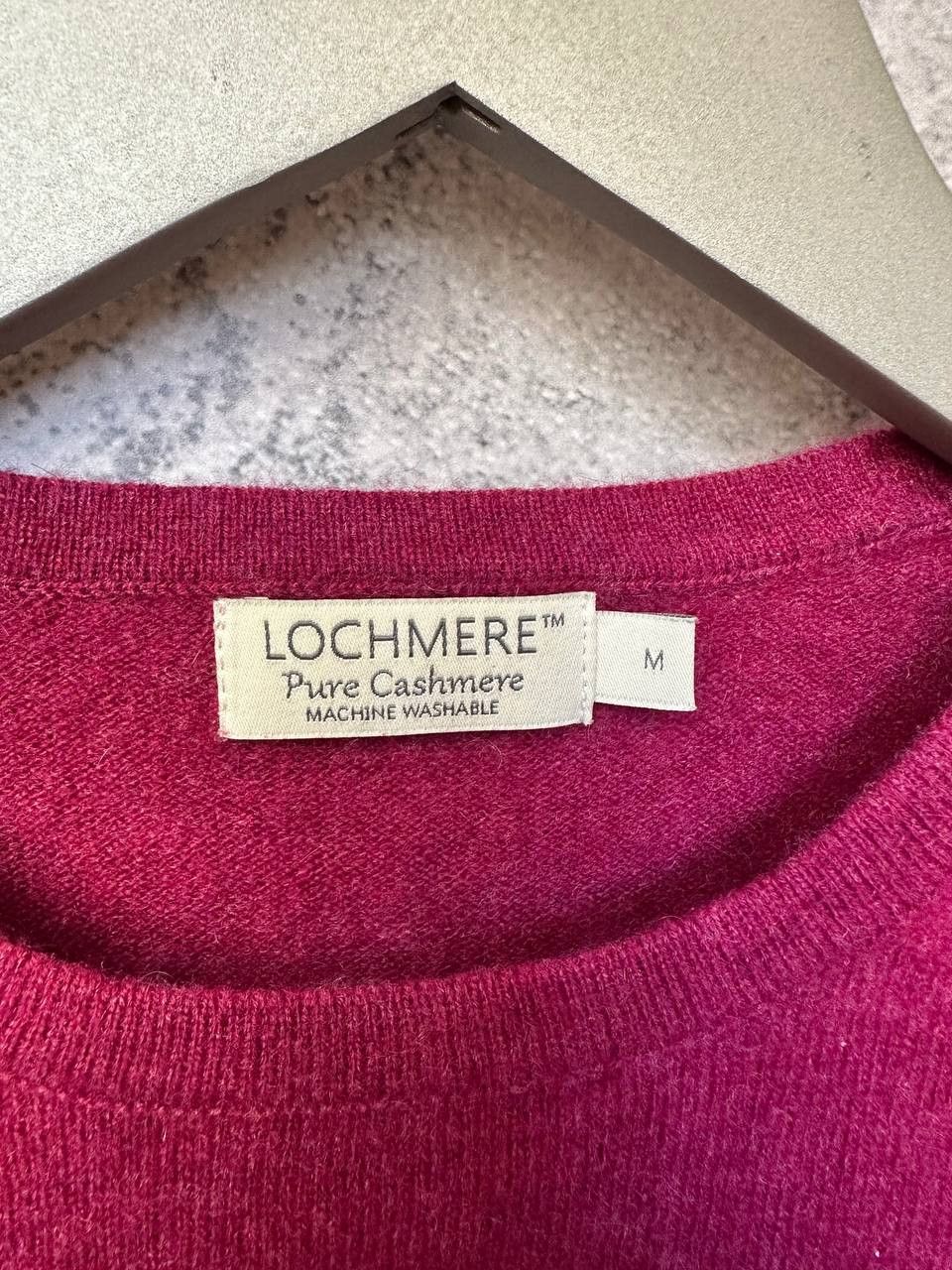 Designer Lochmere Cashmere Sweater Crew Neck Magenta Color Jumper Size M / US 6-8 / IT 42-44 - 10 Thumbnail