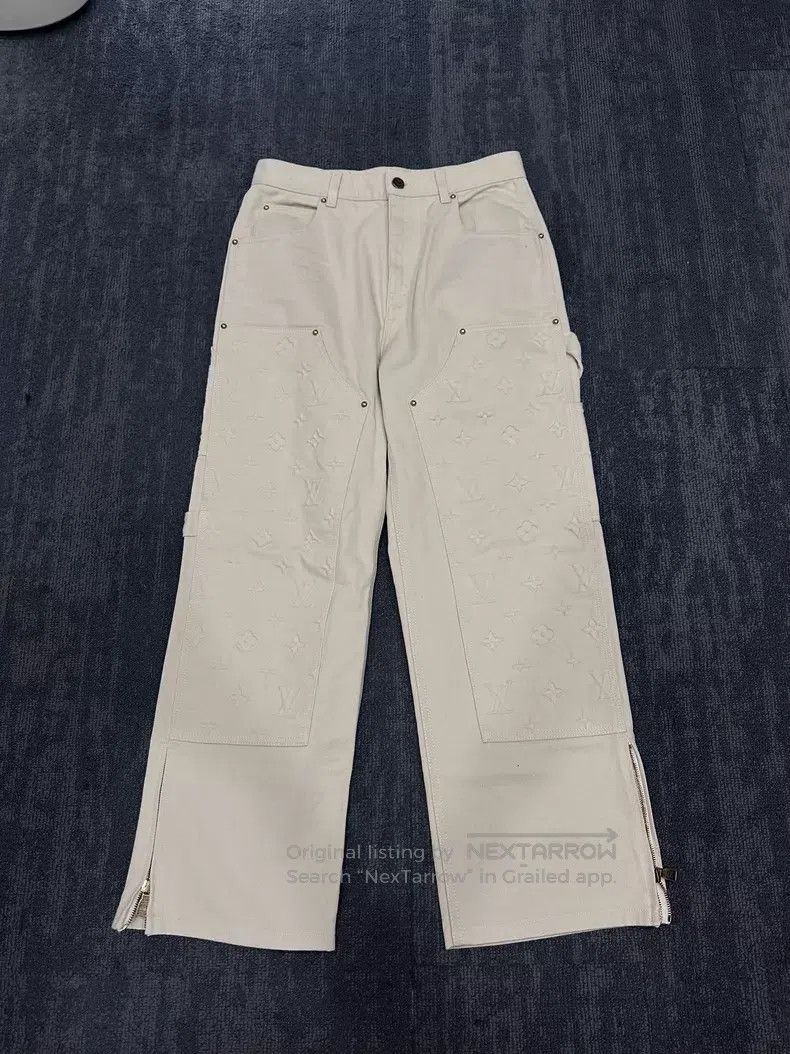 Louis Vuitton Louis Vuitton White overalls pants Size US 29 - 1 Thumbnail