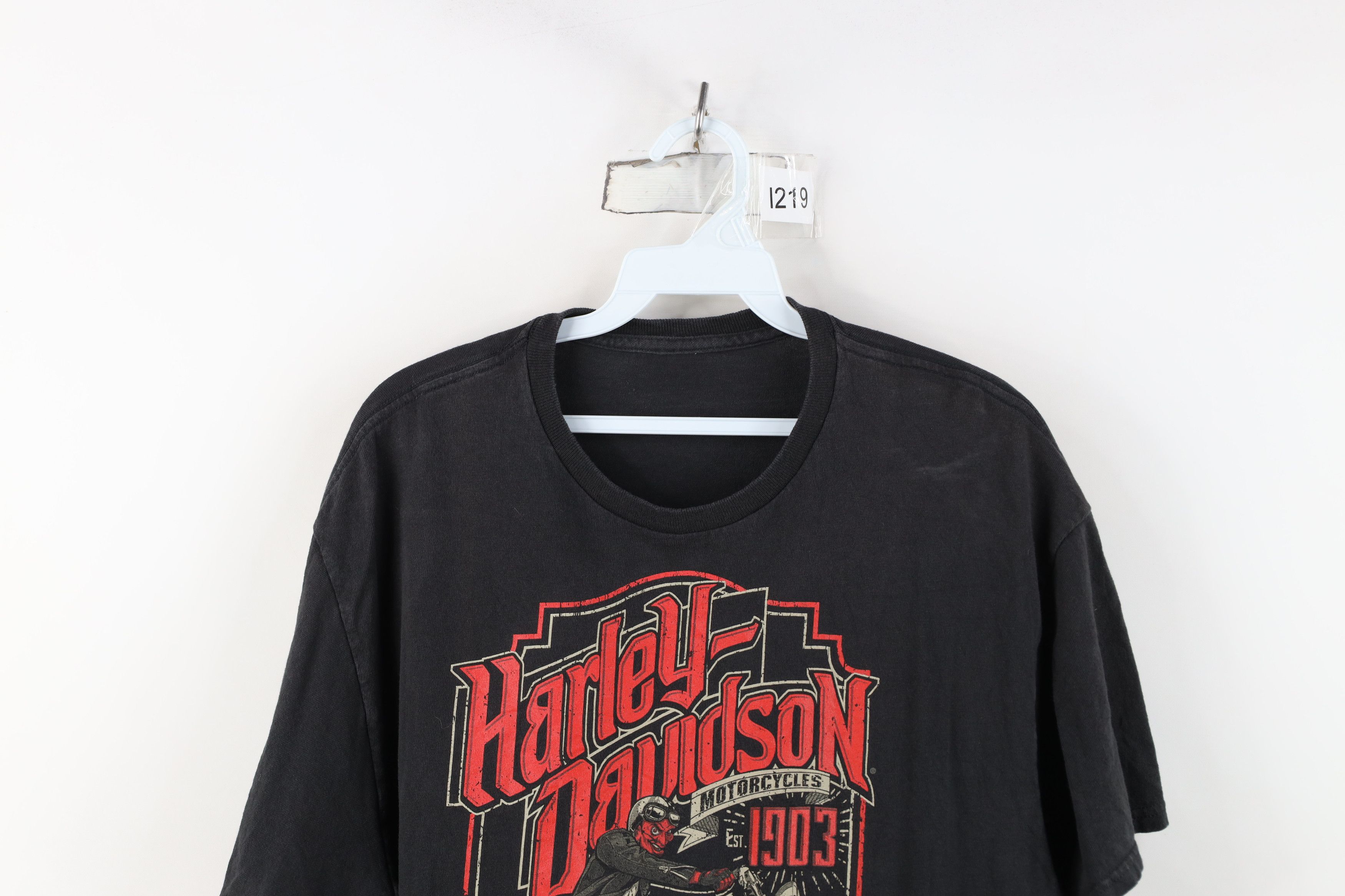 Harley Davidson Vintage Y2K Harley Davidson Satan Devil Motorcycle T-Shirt Size US M / EU 48-50 / 2 - 2 Thumbnail