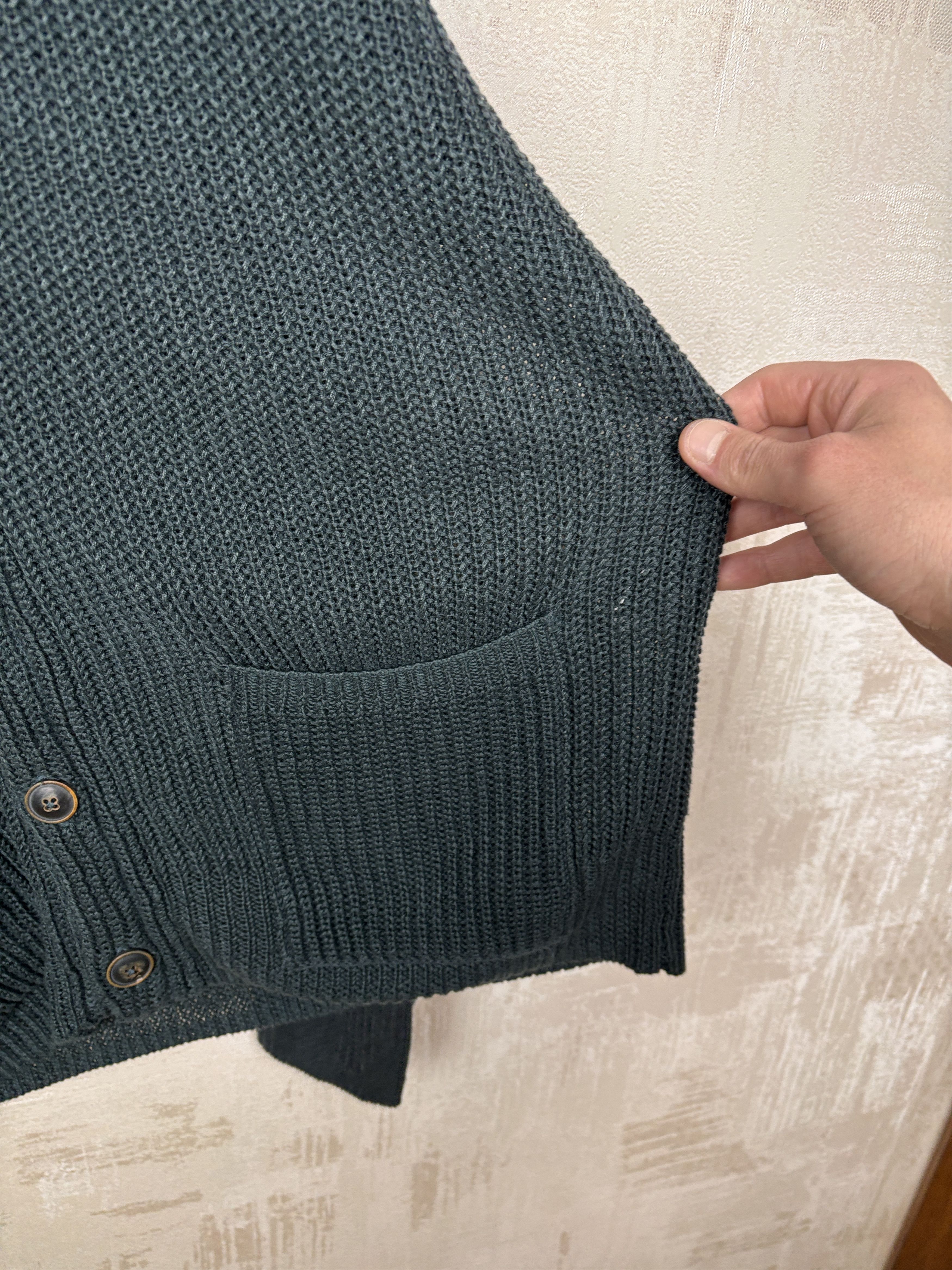 John Varvatos John Varvatos U.S.A. Linen Shawl Collar Cardigan Sweater Size US L / EU 52-54 / 3 - 8 Thumbnail
