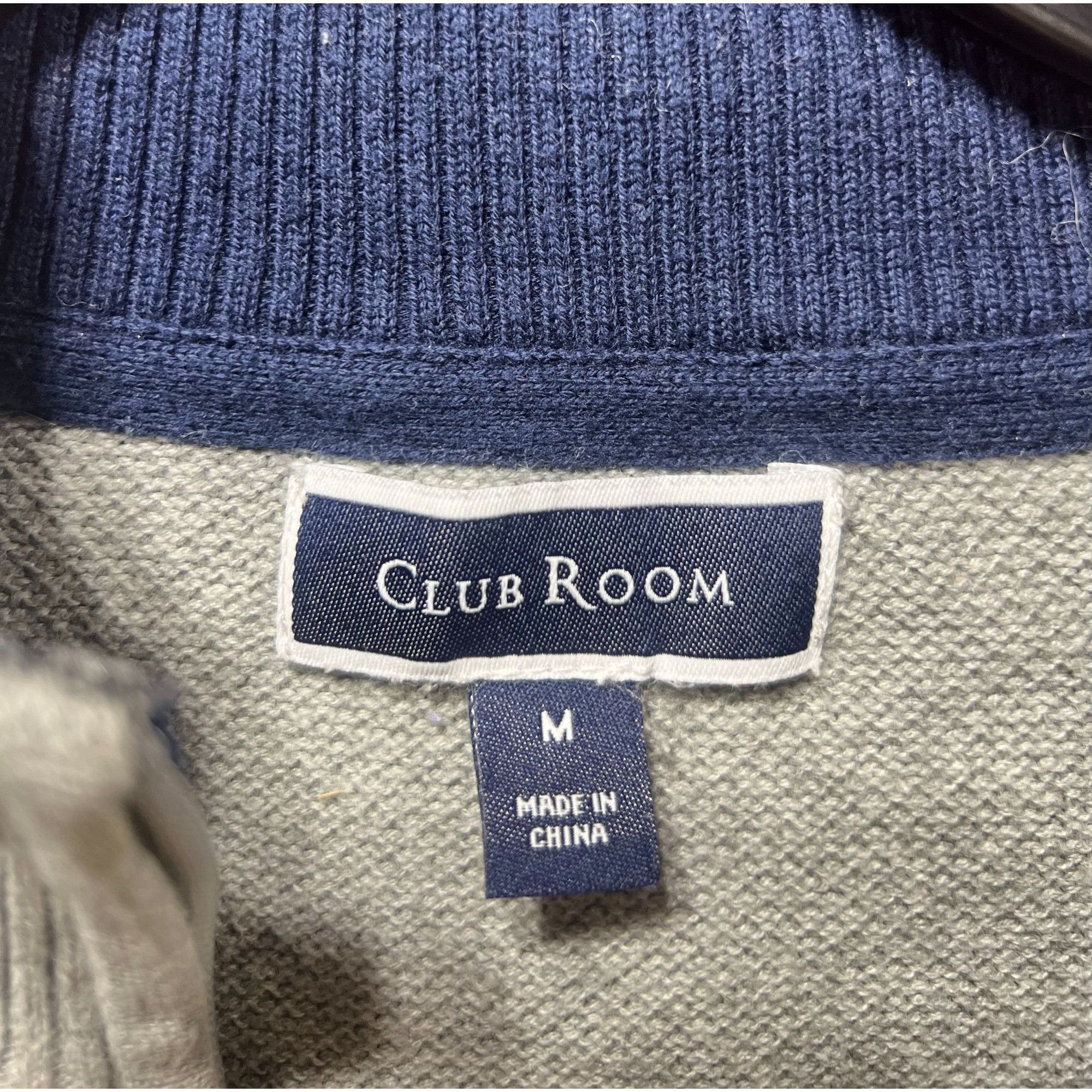 Club Room Club Room - Men's Quarter-Zip Textured Cotton Sweater - Gray Size US M / EU 48-50 / 2 - 10 Thumbnail