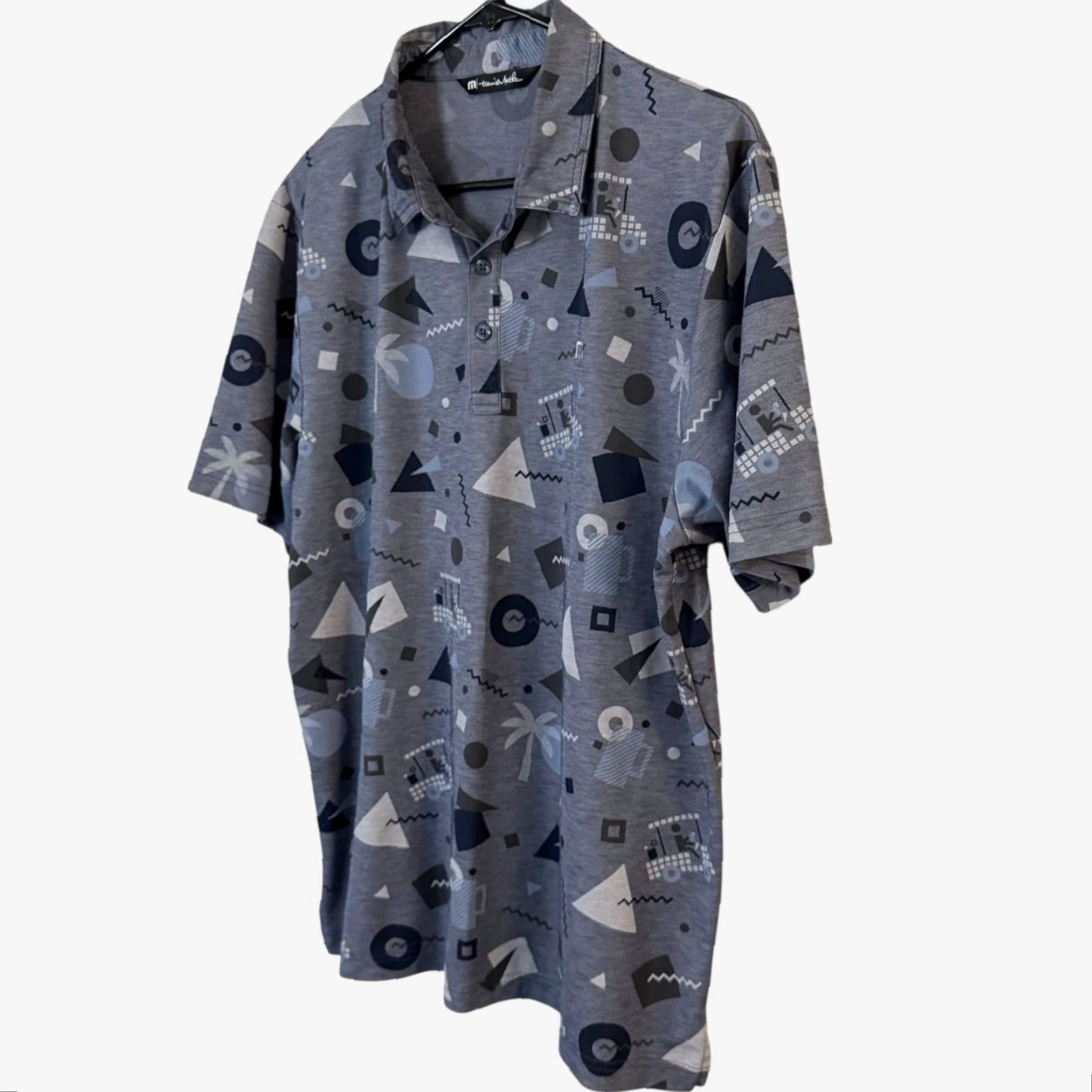 TravisMathew Travis Mathew Rat Pack Short-Sleeve Polo Shirt Blue Men L Golf Casual Size US L / EU 52-54 / 3 - 2 Thumbnail