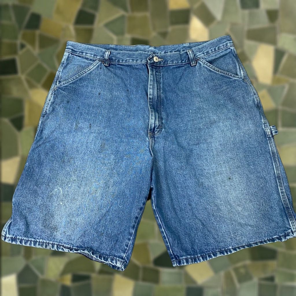 Wrangler WRANGLER Y2K Carpenter Shorts Mens Size 38 Blue Denim Relaxed Fit Casual Size US 38 / EU 54 - 1 Thumbnail