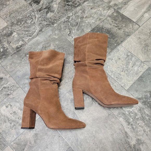 Banana Republic Banana Republic Suede Leather Brown Mid Calf Slouch Slouchy Size US 10 / IT 40 - 3 Thumbnail