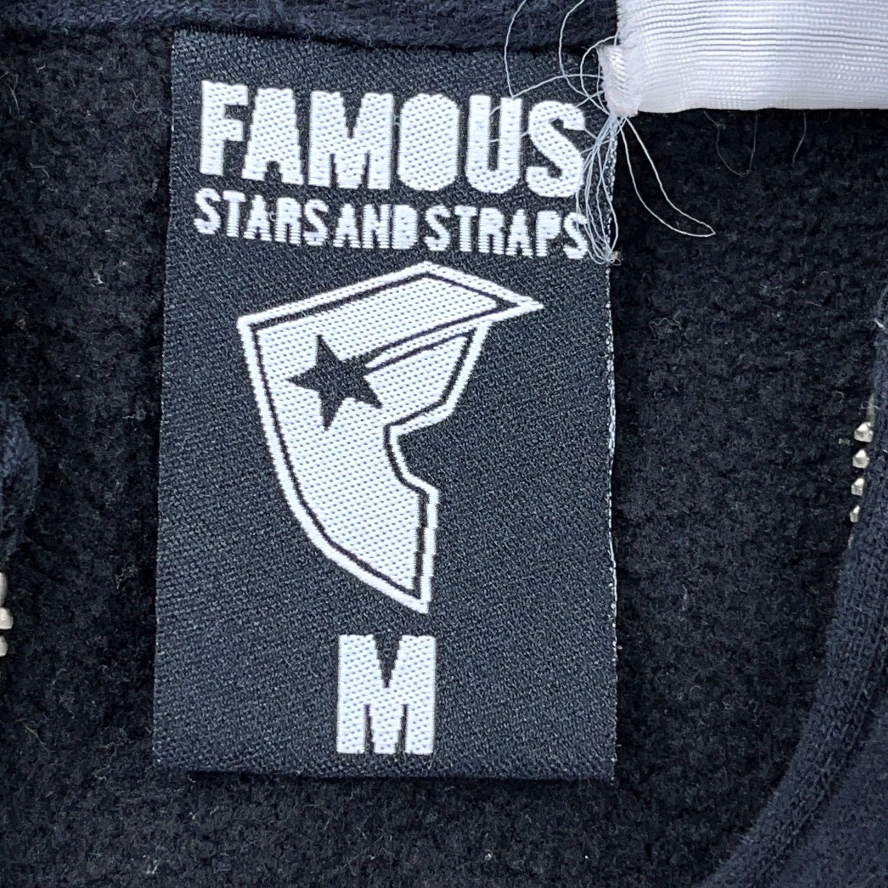 Vintage VINTAGE Famous Stars & Straps Hoodie Women M Full Zip Sweatshirt Jacket White Logo Graphic Print Cap Sleeve Crew Neck All Seasons Regular Fit Size M / US 6-8 / IT 42-44 - 3 Thumbnail