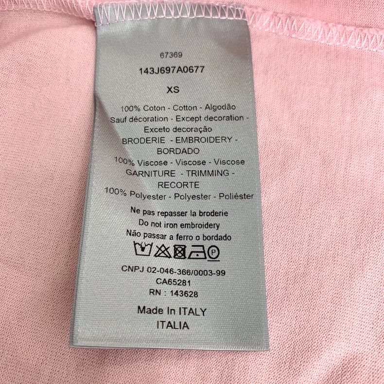 Dior Dior Pink logo embroidery printed cotton round-neck pullove Size US XS / EU 42 / 0 - 8 Thumbnail