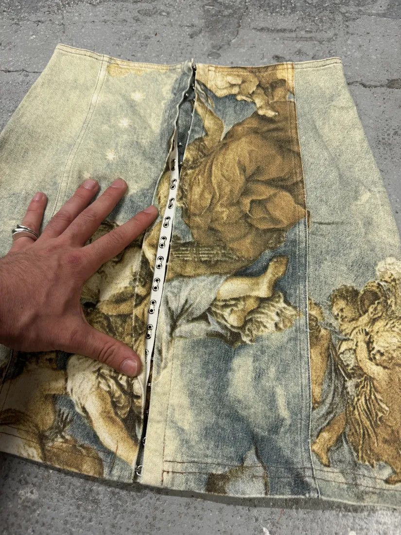 Roberto Cavalli × Vintage FW1994 Roberto Cavalli Renaissance Royal Print Skirt Size 25" / US 0 / IT 36 - 6 Thumbnail