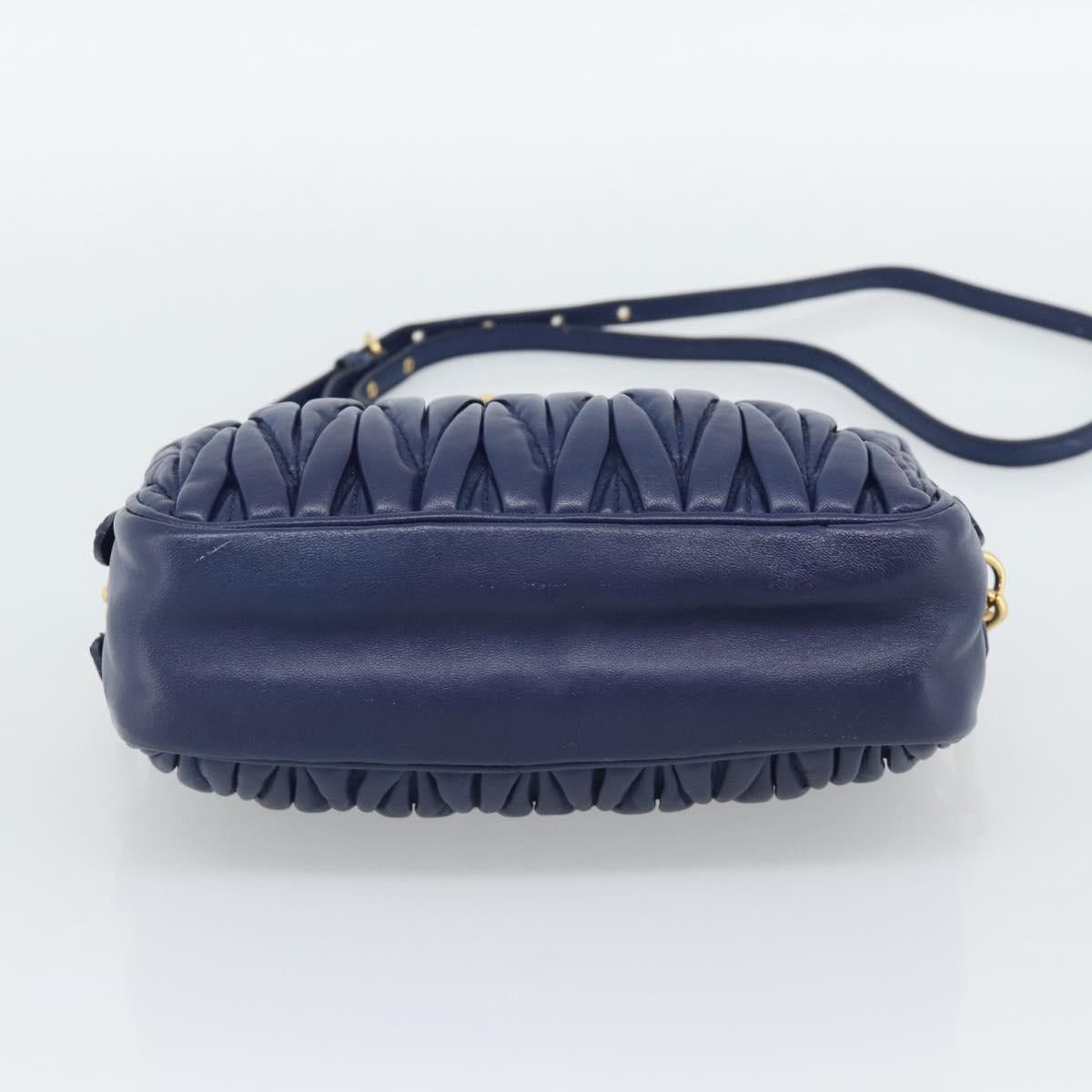 Miu Miu Borsa a tracolla Miu Miu Matelassé in pelle blu e oro, Size ONE SIZE - 9 Thumbnail