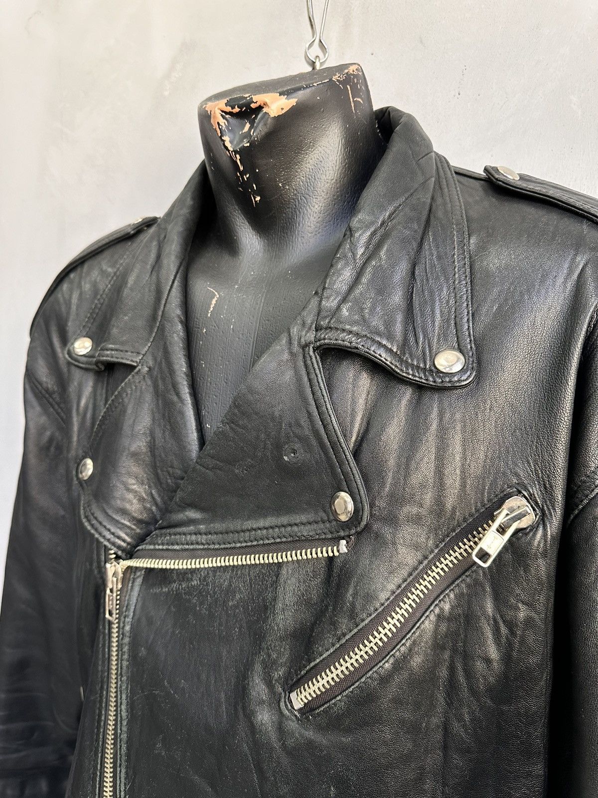 Avirex Vintage Cropped Aviator Leather Jacket Harley Davidson Japan Size US M / EU 48-50 / 2 - 7 Thumbnail