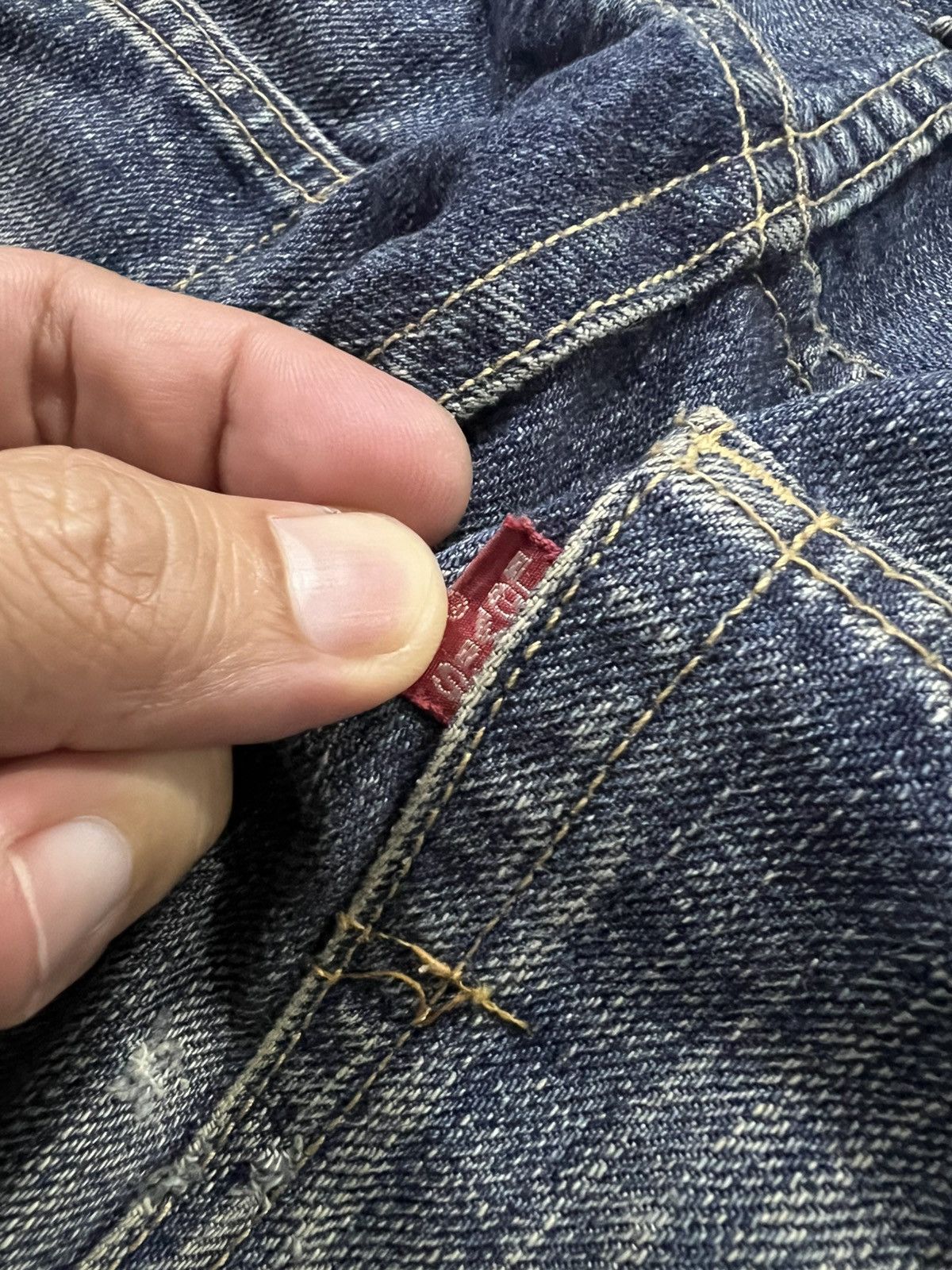Levi's 💥Baggy💥Vintage Levi’s 510 Redlook Distressed Mud Wash Jean Size US 31 - 19 Thumbnail