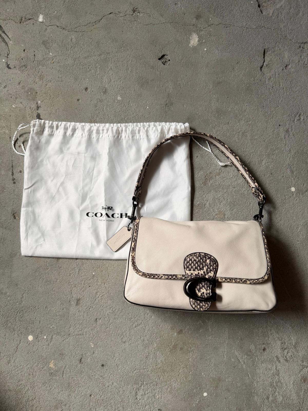 Coach Coach Tabby Snakeskin Leather Shoulder Bag White Size ONE SIZE - 1 Thumbnail
