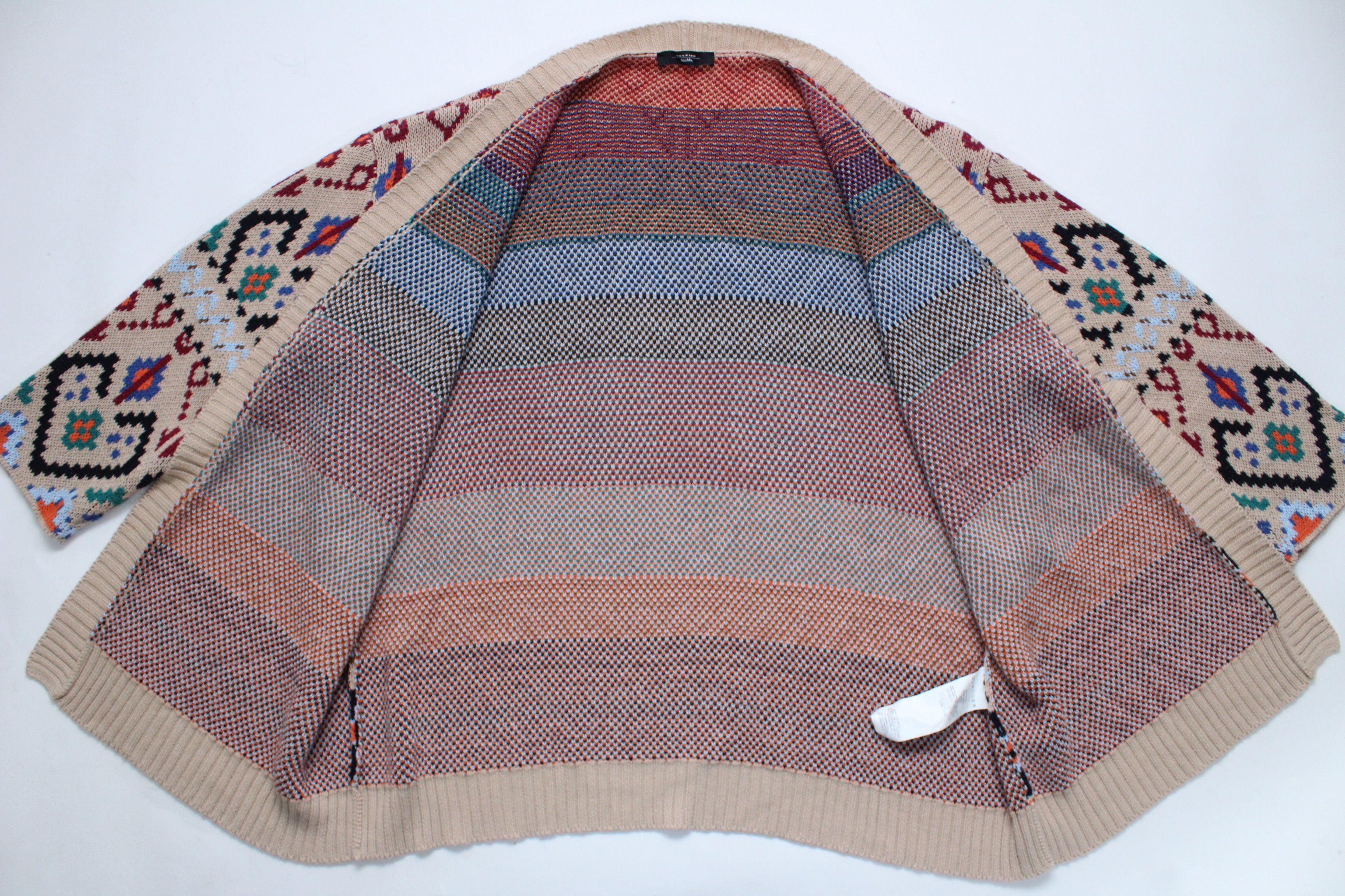 Weekend Max Mara Weekend Max Mara Teorema Jacquard Knit Cardigan Coat Size L Size L / US 10 / IT 46 - 10 Thumbnail