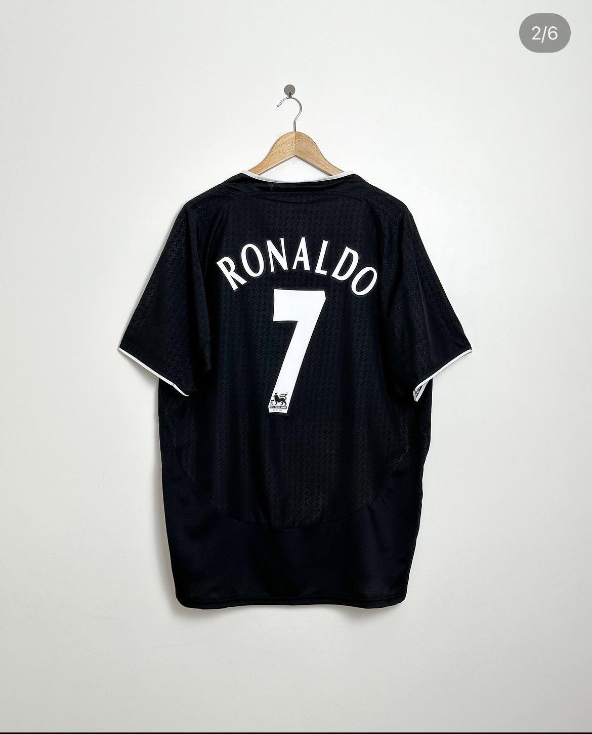 Pre-owned Manchester United X Nike 7 Ronaldo Manchester United 2003/04 Nike Soccer Jersey In Black