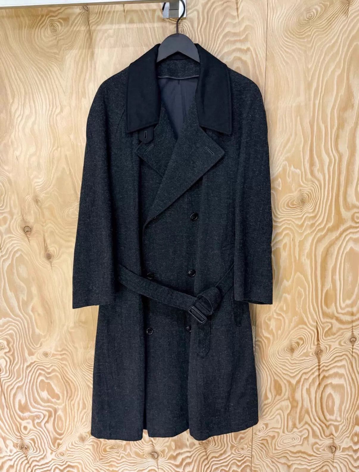 Yohji Yamamoto Yohji Yamamoto YS 80s Wool Overcoat S Double-Breasted Belted Size US S / EU 44-46 / 1 - 1 Thumbnail