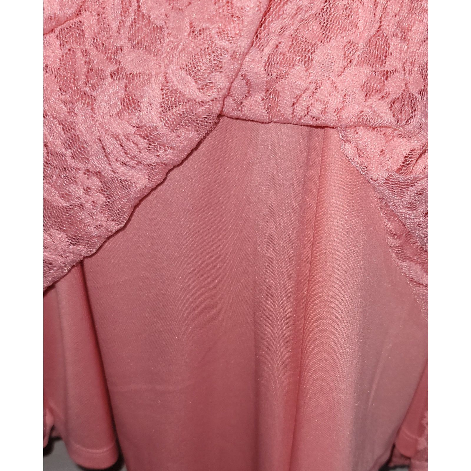 Other Iris Los Angeles Pink Lace Overlay Mini Dress Large Size L / US 10 / IT 46 - 2 Thumbnail