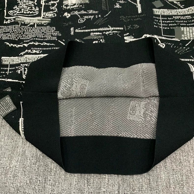 Dior Dior Black Graphic Knit Sweatshirt L Size-2505 Size US L / EU 52-54 / 3 - 7 Thumbnail