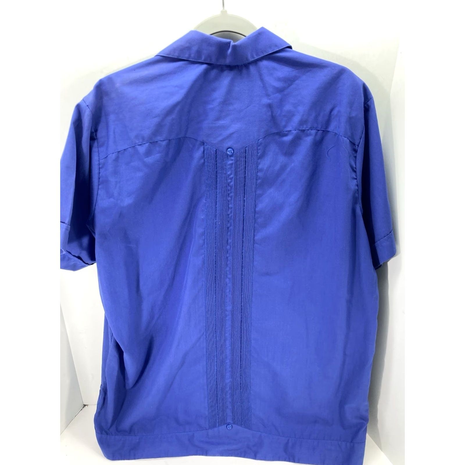 Vintage Princeton Yucatan Guayabera Shirt Men XL Blue Short Sleeve Button-Up Pocket Size US XL / EU 56 / 4 - 7 Thumbnail