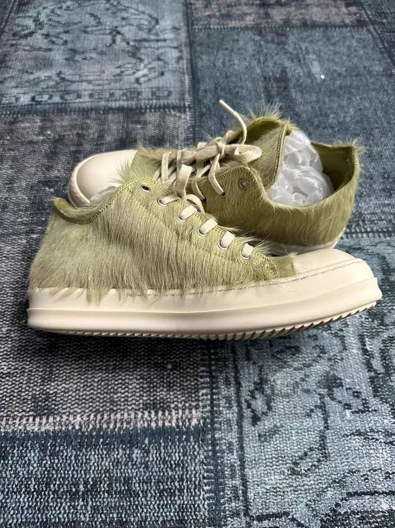 Rick Owens Rick Owens Main Line Green Horse Hair Low Top Converse sho Size US 9 / EU 42 - 3 Thumbnail