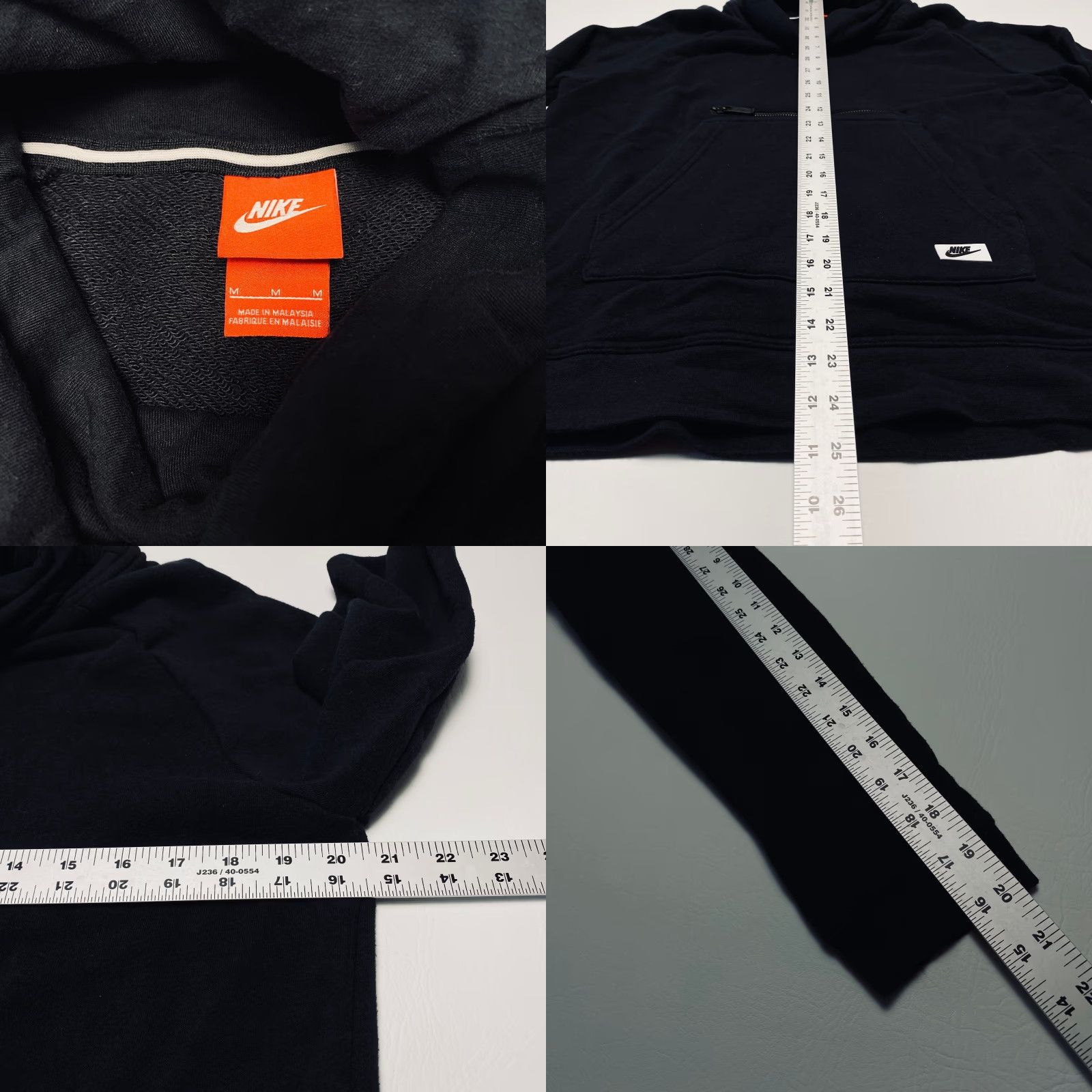 Nike VINTAGE Nike Sportswear Funnel Neck Hoodie Men’s Medeium Black Pullover Fleece Kangaroo Size US M / EU 48-50 / 2 - 8 Thumbnail