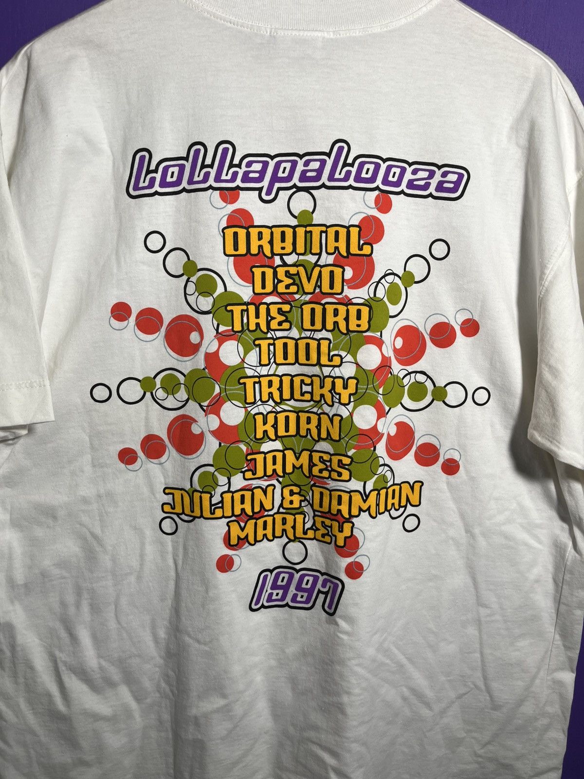 Vintage 1997 Lollapalooza fractal flower festival t-shirt