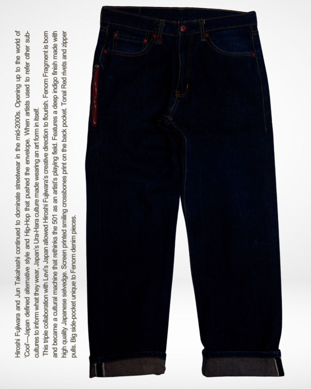 A.F.F.A. AW07 Levis Fenom Fragment Jun Takahashi AFFA Selvedge Denim Size US 32 / EU 48 - 2 Thumbnail