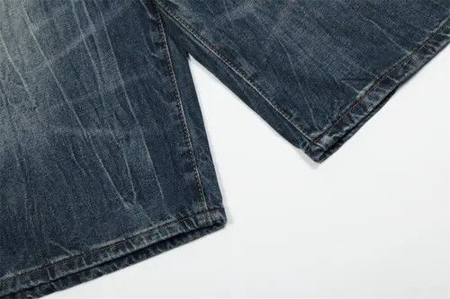 Japanese Brand × Jean Distressed washed cracked men's workwear denim shorts Size US 32 / EU 48 - 3 Thumbnail