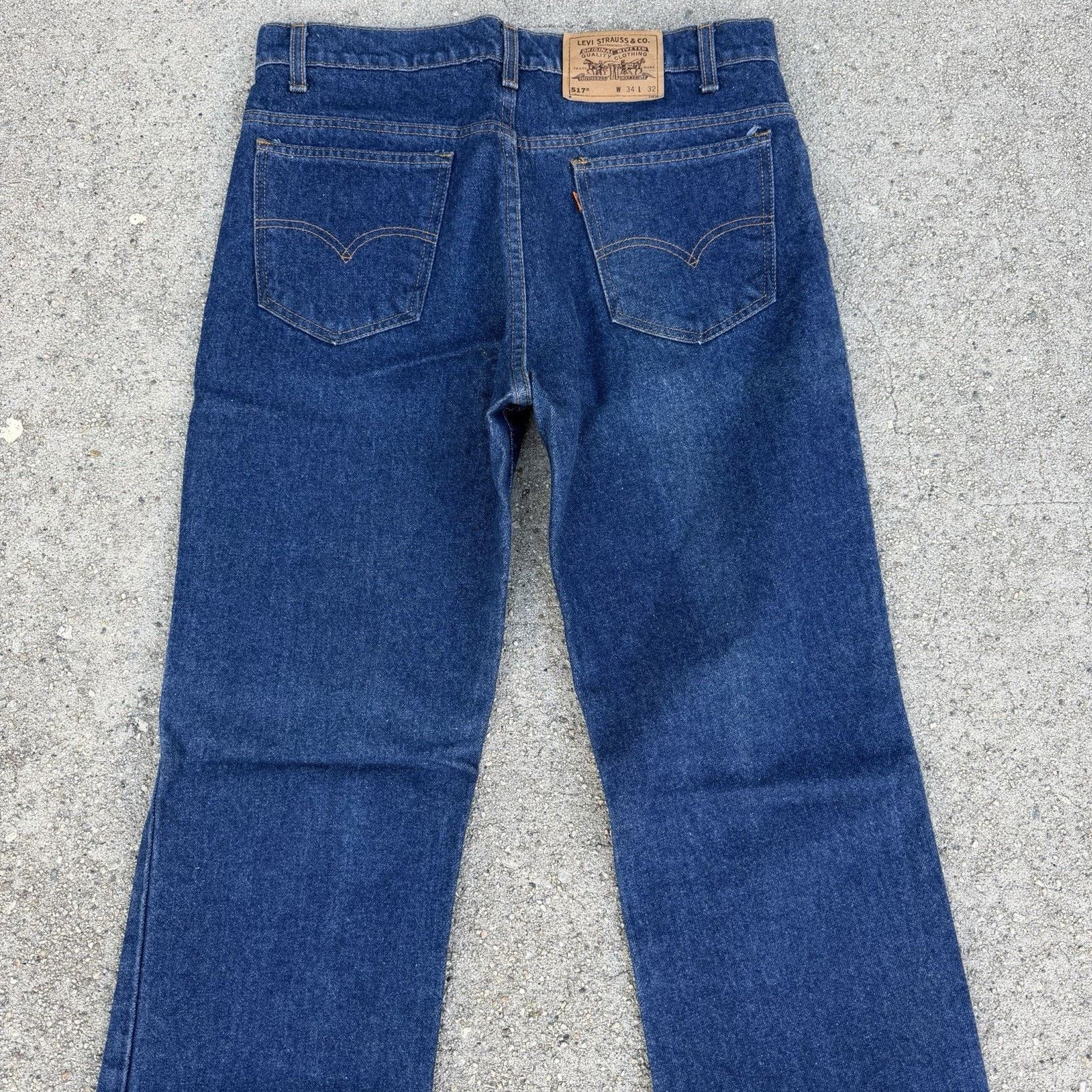 Levi's × Vintage Vintage 90s Levi’s 517 Bootcut Orange Tab Denim Jeans 34x32 Size US 34 / EU 50 - 5 Thumbnail