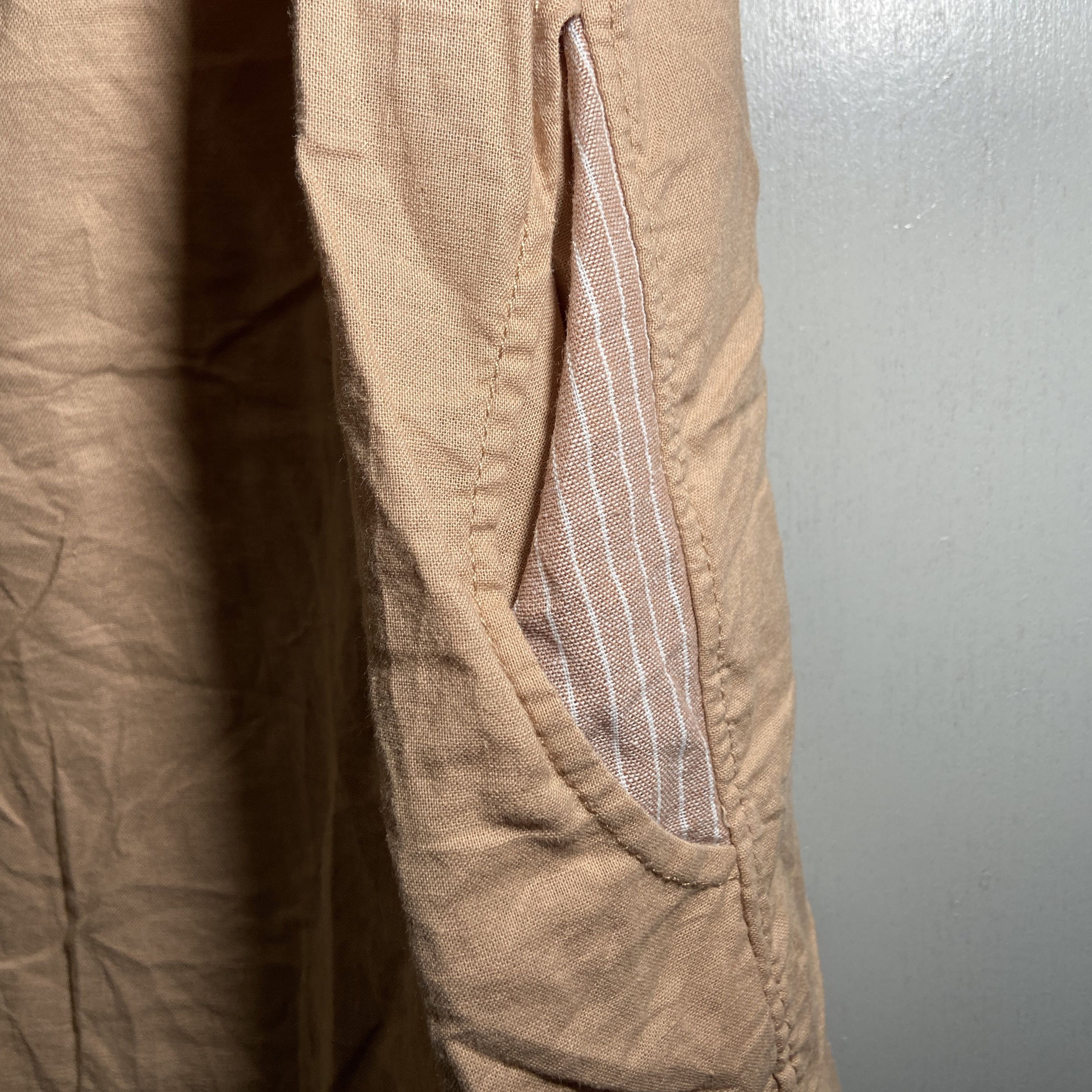 Japanese Brand × go slow caravan 🔥 Go slow Caravan Linen Hickory shirt Size US XL / EU 56 / 4 - 4 Thumbnail