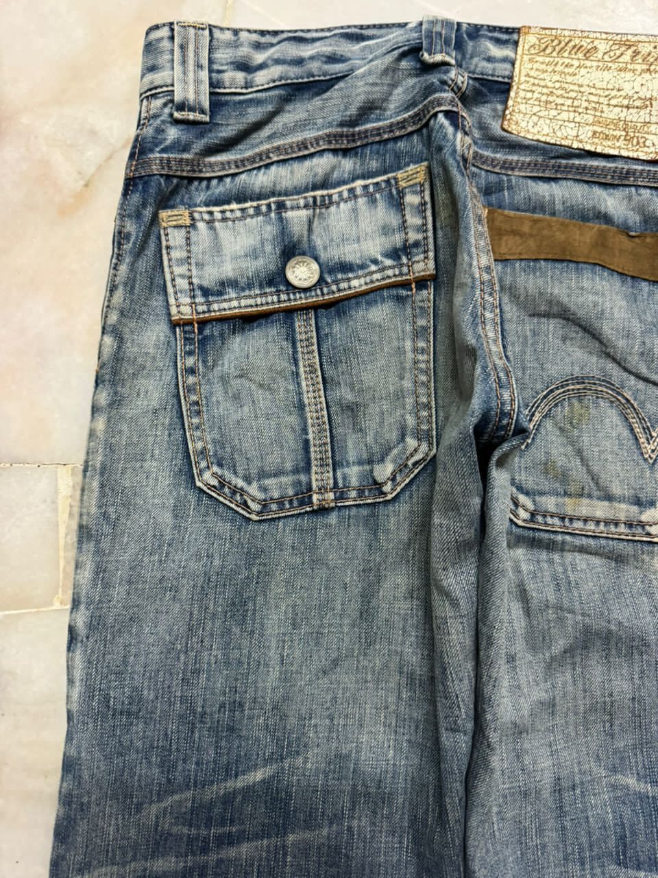 Edwin 💥Insane💥90s Style Edwin Blue Trip Rusty Mudwash Bushpants Size US 29 - 15 Thumbnail