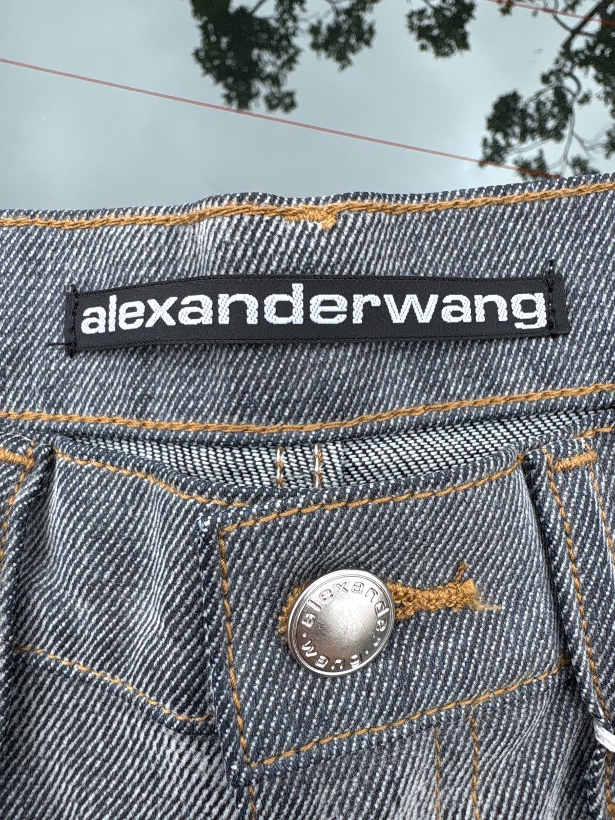 Alexander Wang × Designer Alexander wang low-rise flocked jeans Size 27" / US 4 / IT 40 - 3 Thumbnail