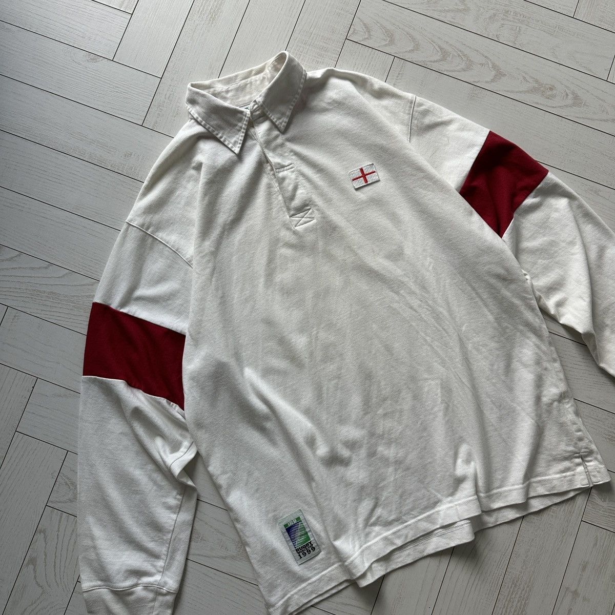 Canterbury of New Zealand Vintage 90s England Rugby jersey IRB world cup 1999 rare UK Size US L / EU 52-54 / 3 - 3 Thumbnail