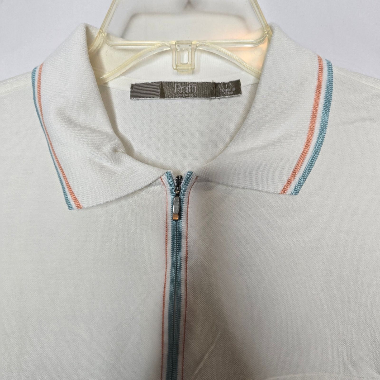 Raffi Raffi Linea Uomo 1/4 Zip Short Sleeve Polo Shirt Size Large Size US L / EU 52-54 / 3 - 4 Thumbnail