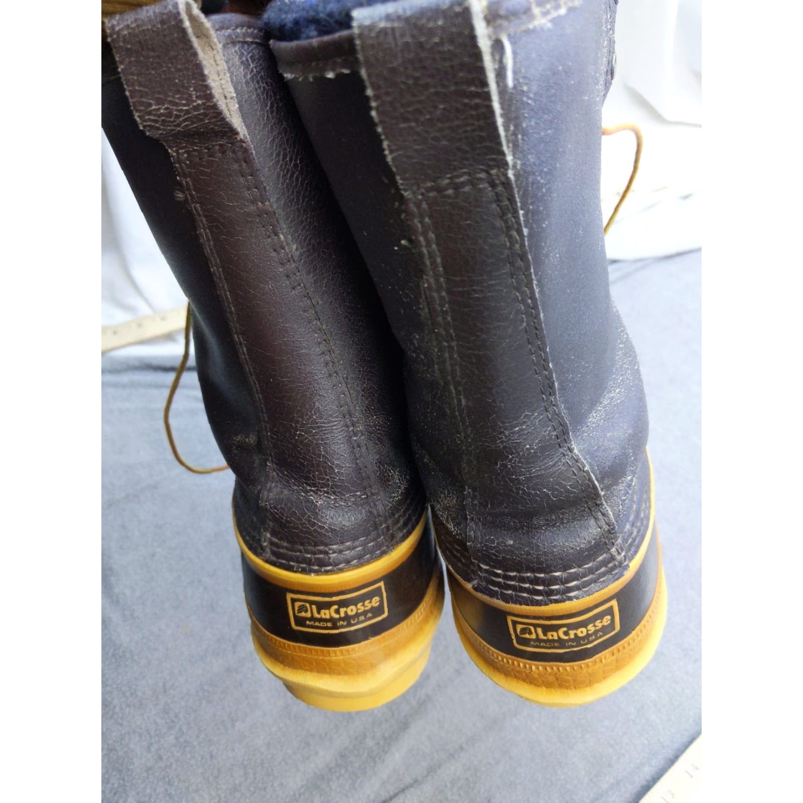 Vintage VINTAGE LaCrosse Snow Boots Mens 10 Leather Lined Waterproof Insulated EU 43 UK 9 AU 9 Brown Mid-Calf Lace Up Winter Size US 10 / EU 43 - 4 Thumbnail