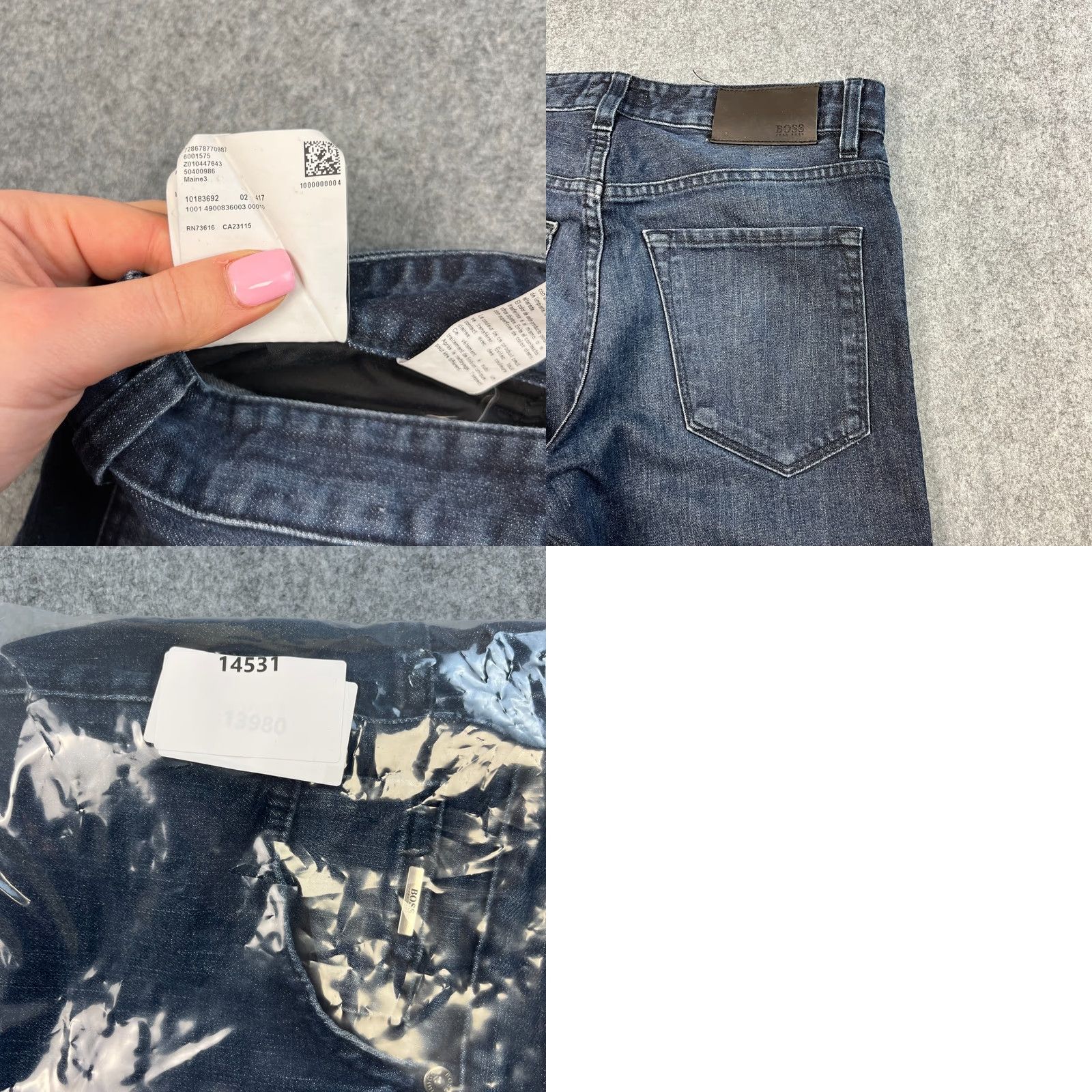 Hugo Boss HUGO BOSS Jeans Tapered Male 30 Regular Denim Dark Blue Maine 3 5-Pocket Stretch Comfortable Classic Mens Size US 30 / EU 46 - 9 Thumbnail