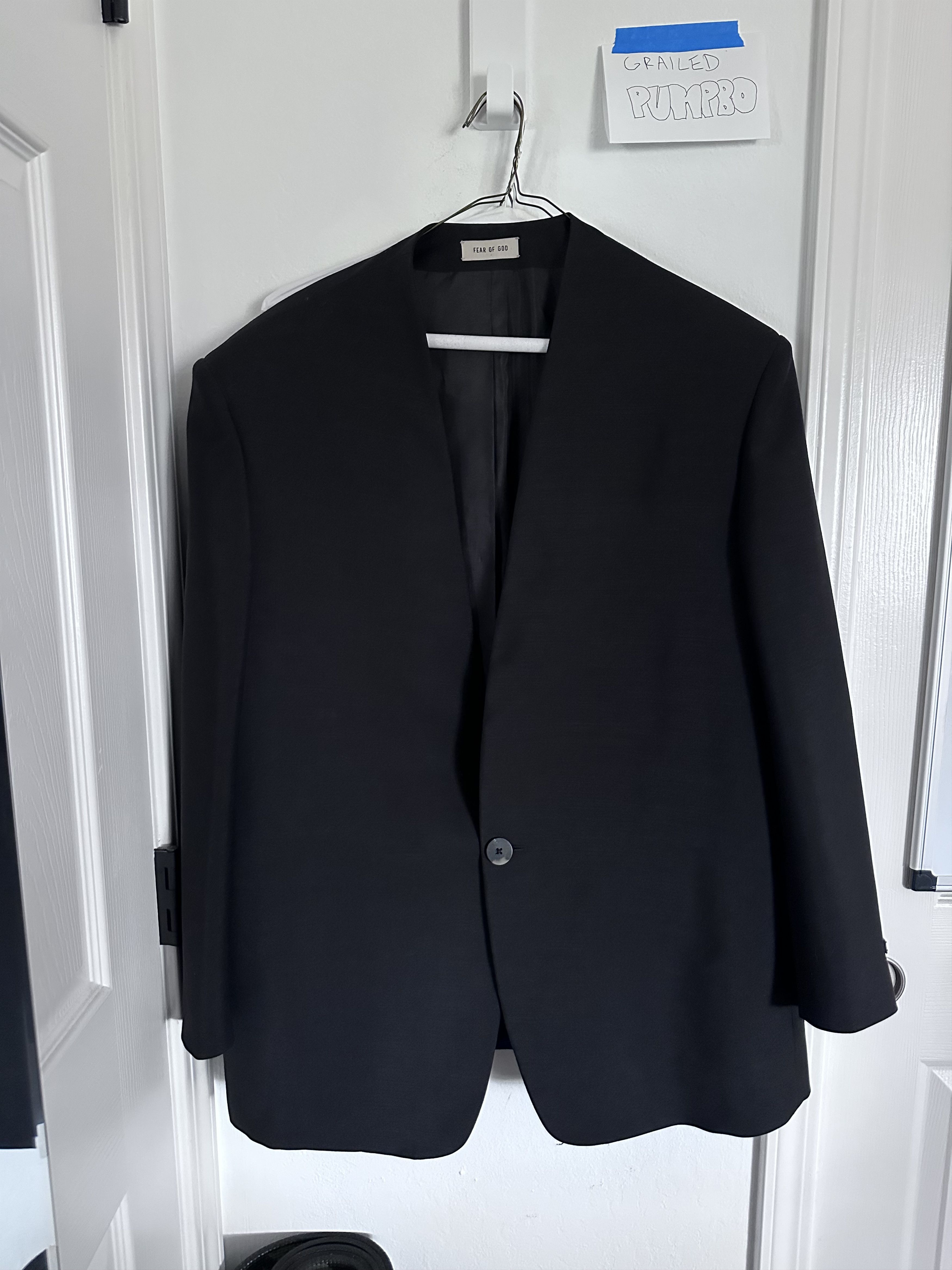 Fear of God Fear of God Lapelless Kid Mohair / Wool Blazer Size 46R - 1 Thumbnail