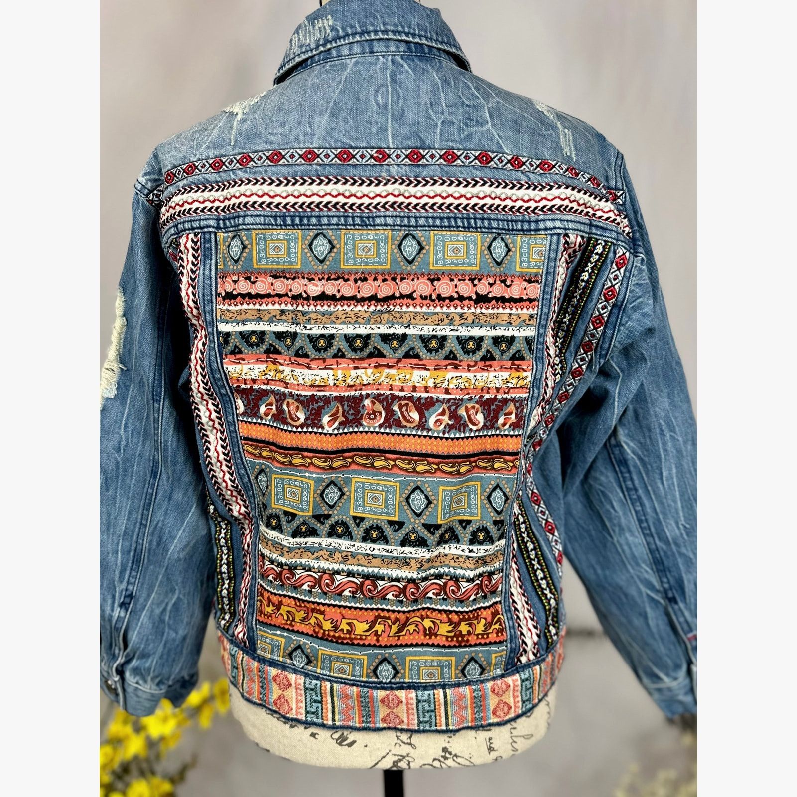 Other Etienne Marcel Julia Denim Jacket Embroidered Sequin Blue XS Size XS / US 0-2 / IT 36-38 - 12 Thumbnail