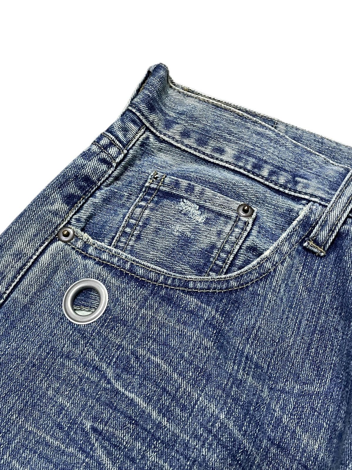 5351 POUR LES HOMMES × Japanese Brand × Tornado Mart Edge Rupert G land Asymmetrical Leather Pocket Rivets Jeans Size US 32 / EU 48 - 15 Thumbnail