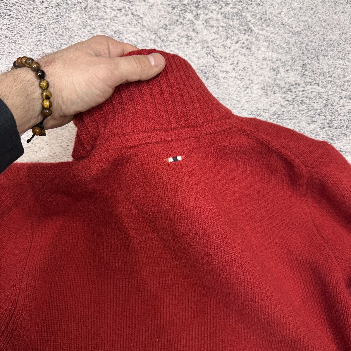 Napapijri Napapijri Wool Blend 1/4 Zip Knit Sweater Red L size Size US L / EU 52-54 / 3 - 11 Thumbnail