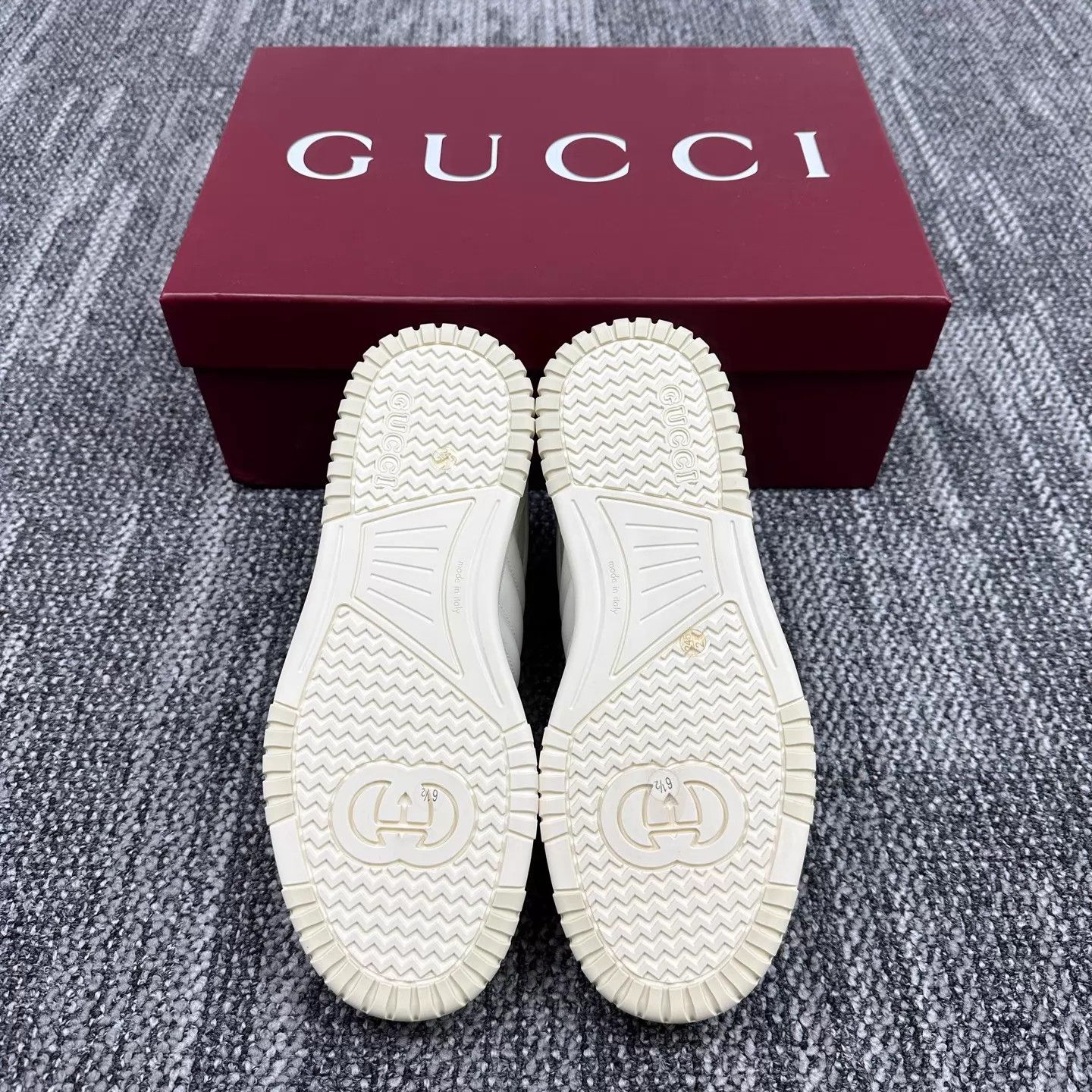 Gucci Gucci Re-Web Grain Leather Low-Top Sneaker 40.5 Size US 6.5 / EU 39-40 - 6 Thumbnail