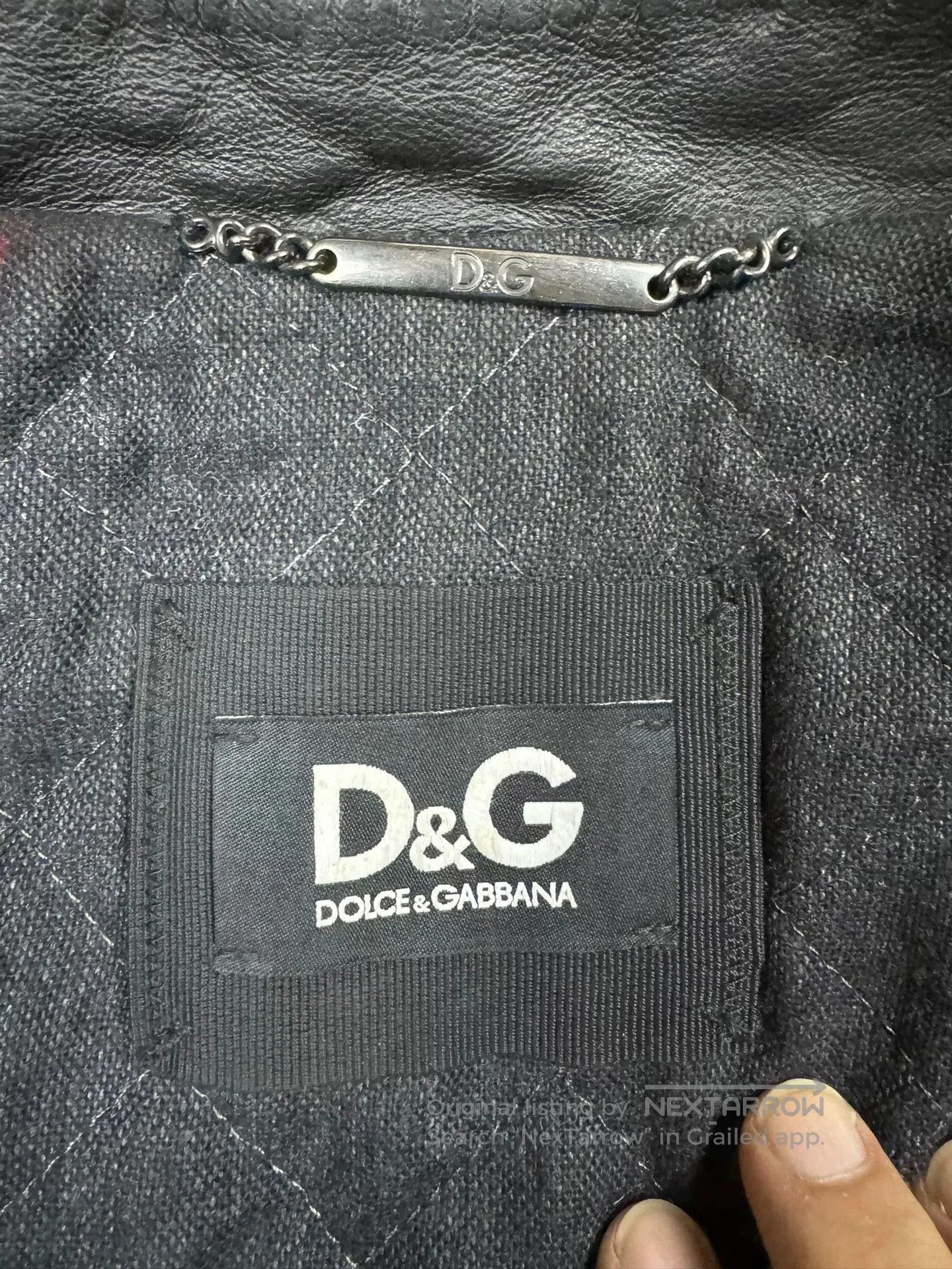 Dolce & Gabbana DG Men's Leather Jacket. Size US S / EU 44-46 / 1 - 4 Thumbnail