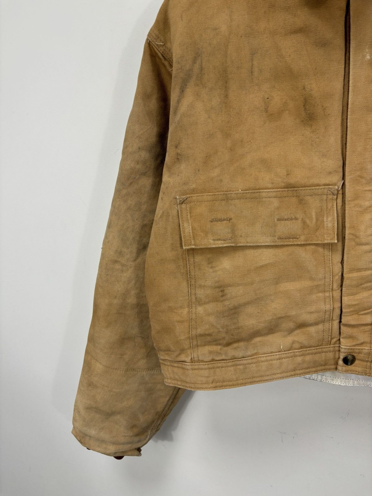 Carhartt Vintage 90s Carhartt Made In USA Work Boxy Cropped Jacket Size US L / EU 52-54 / 3 - 3 Thumbnail