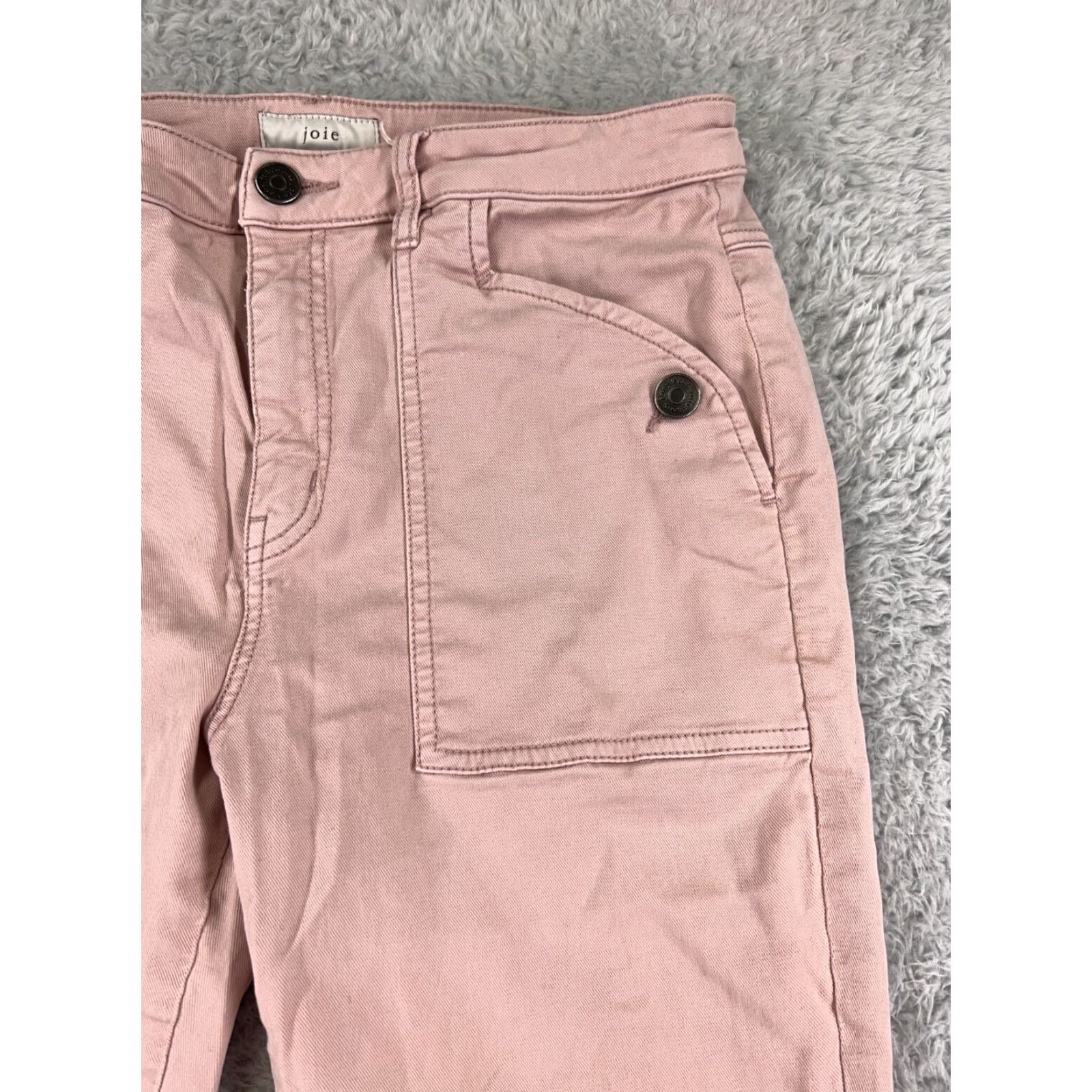 Joie JOIE Pink Denim Jeans 29 Womens Jeans Tapered Ankle Zip 5-Pocket Denim Jeans with Belt Loops Size 29" - 5 Thumbnail