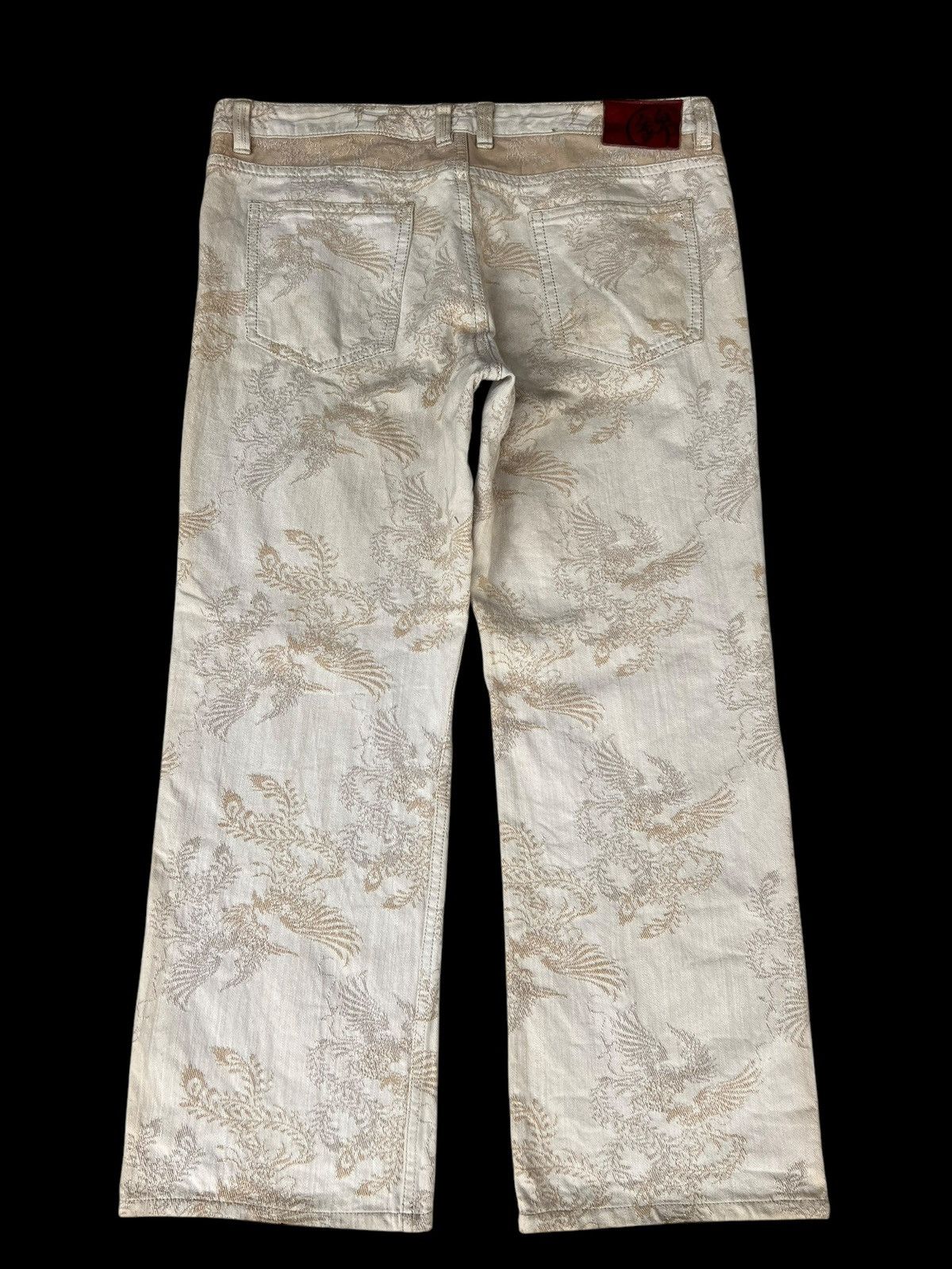 Vintage Dirty Mud Nishiki Oriental Brand Embroidery Denim Jeans Size US 38 / EU 54 - 12 Thumbnail