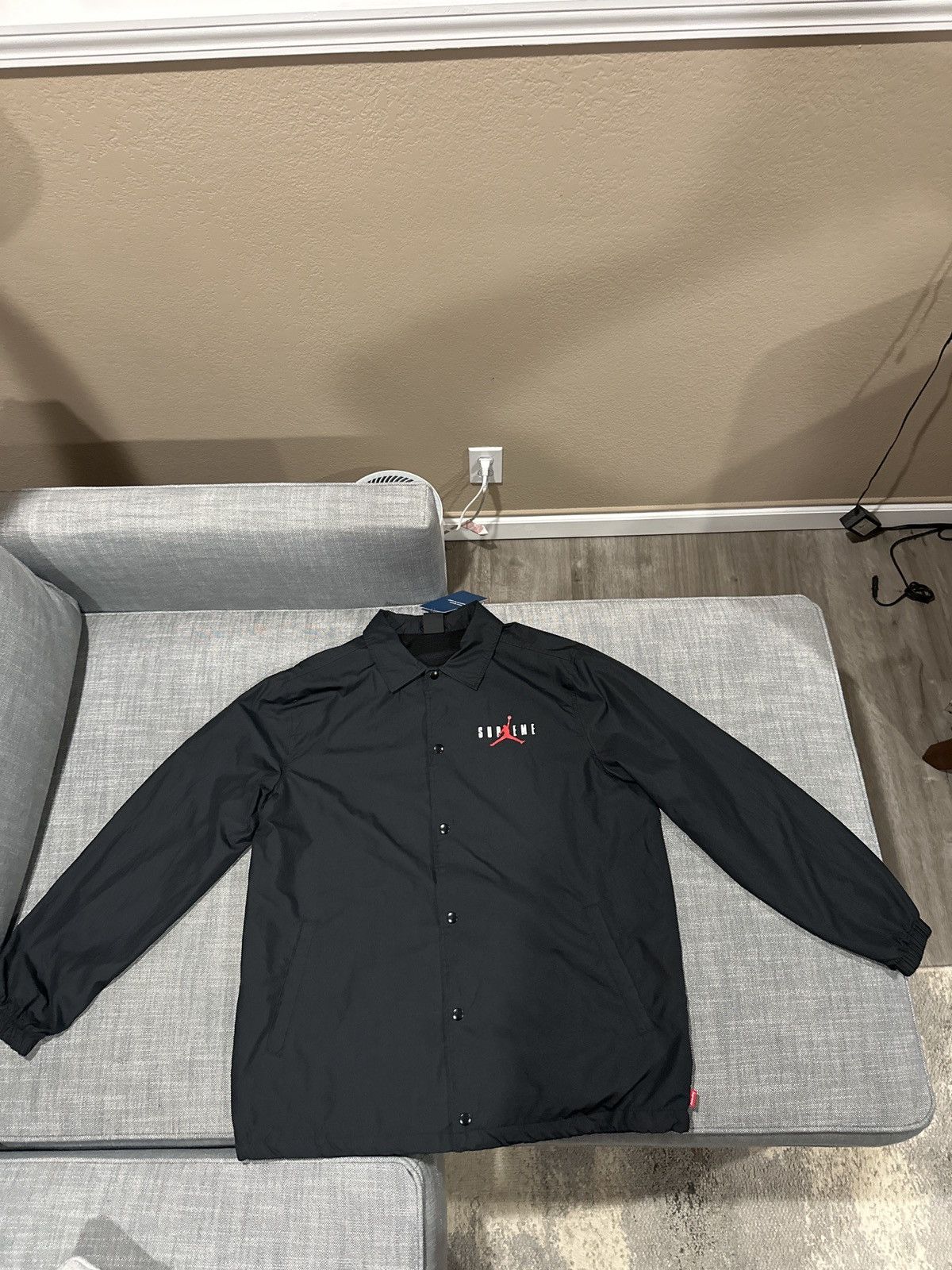 2015 Supreme x Jordan Coaches Jacket ‘Black’