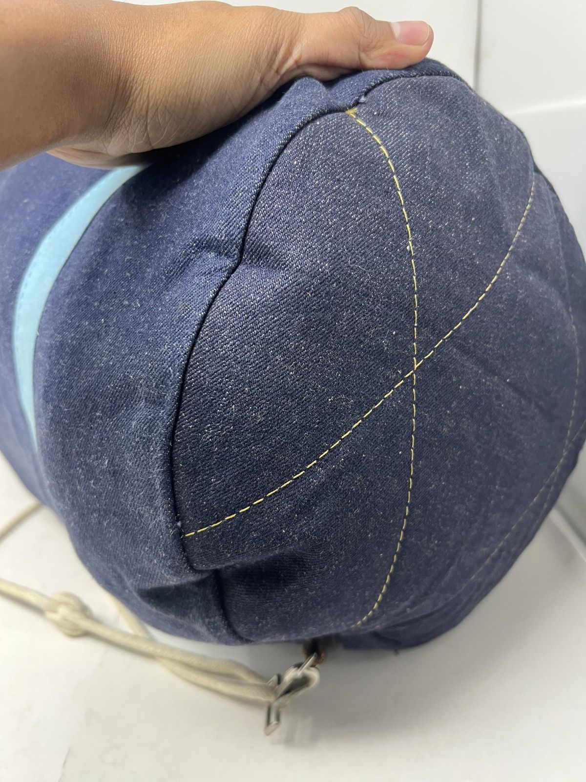 Japanese Brand Vintage Canton X-West Denim Drawstring Bucket Size ONE SIZE - 9 Thumbnail