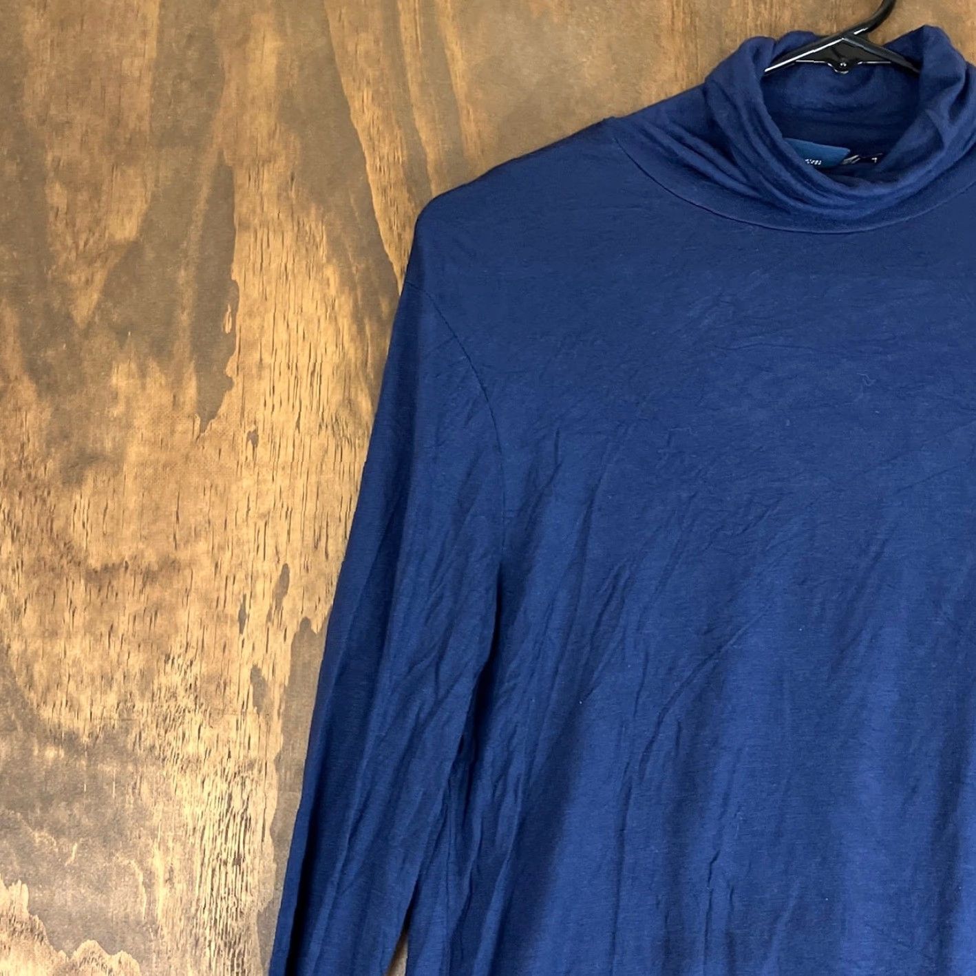 Polo Ralph Lauren Ralph Lauren Sport Sweater Women's Navy Blue Turtleneck Slim Stretch L/ Large - Knit, Lyocell, Spandex, Solid, Long Sleeve, Pullover, Machine Washable Size L / US 10 / IT 46 - 4 Thumbnail