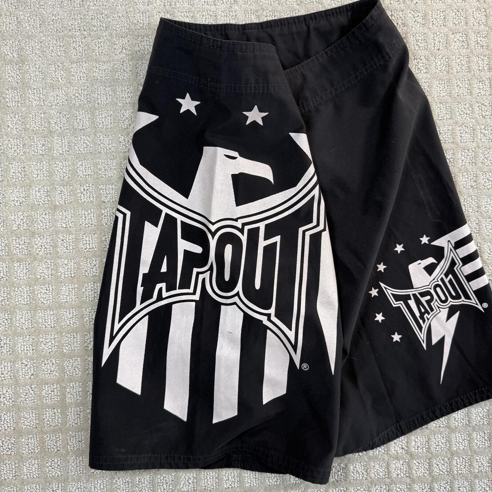 Tapout Y2K Tapout MMA Fight Shorts Black Graphic Size 30 Size US 32 / EU 48 - 3 Thumbnail