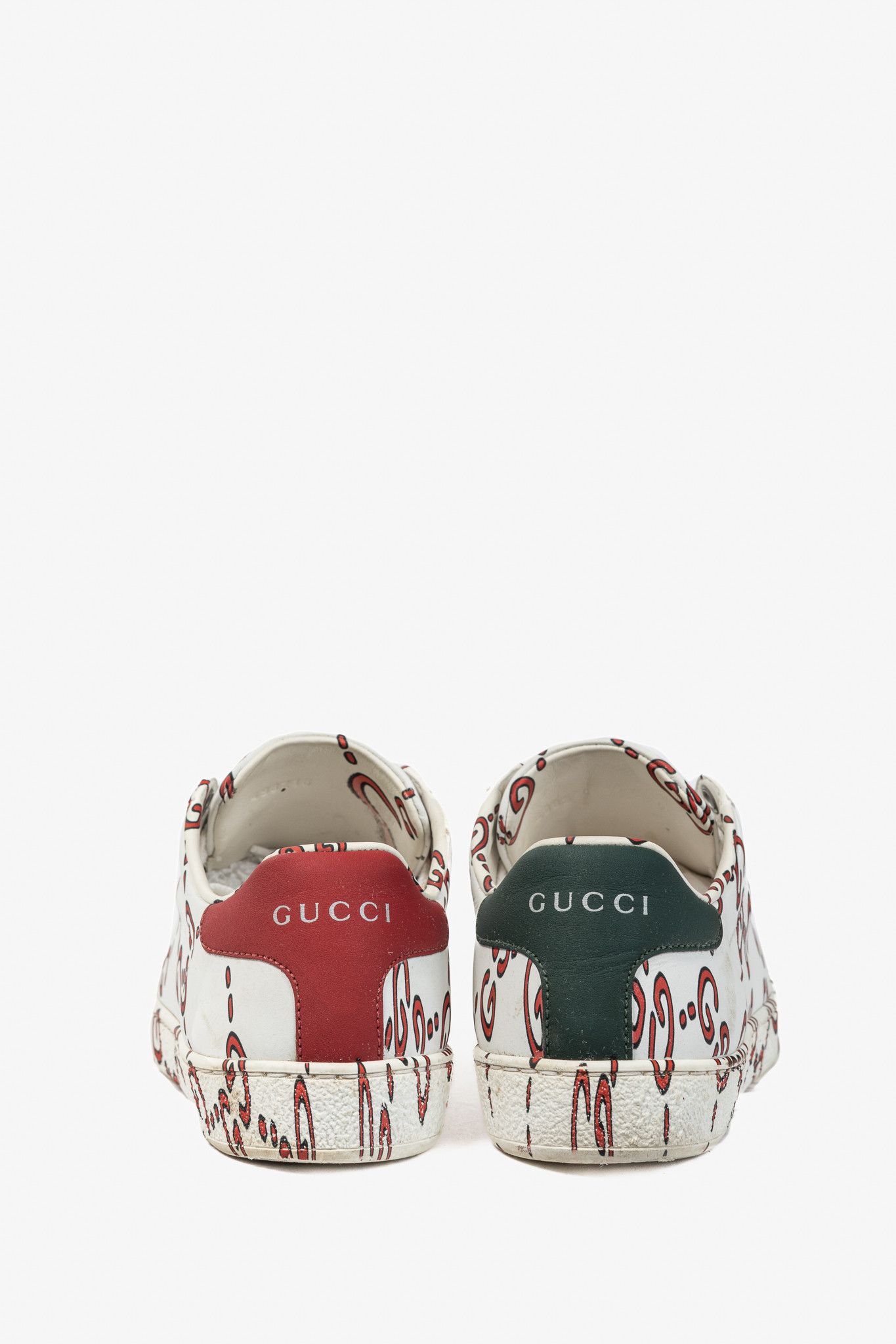 Gucci Gucci Ace White GG Ghost Lace-Up Sneakers Size US 4 / IT 34 - 3 Thumbnail