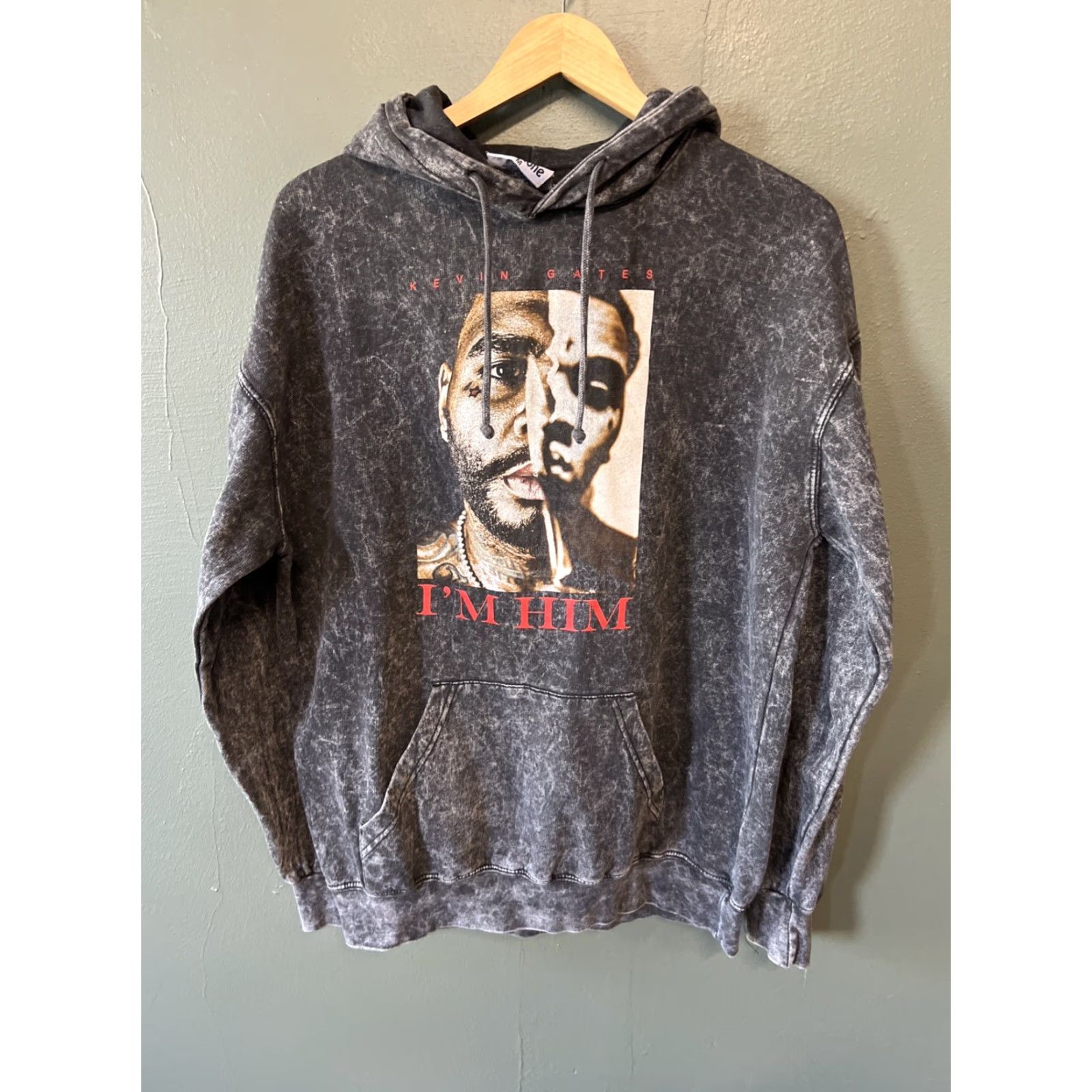 Vintage VINTAGE Kevin Gates "IM HIM" Pullover Hoodie Cotton Knit Gray M Mens Hooded Sweatshirt 2019 Concert BWA Logo Size US M / EU 48-50 / 2 - 2 Thumbnail