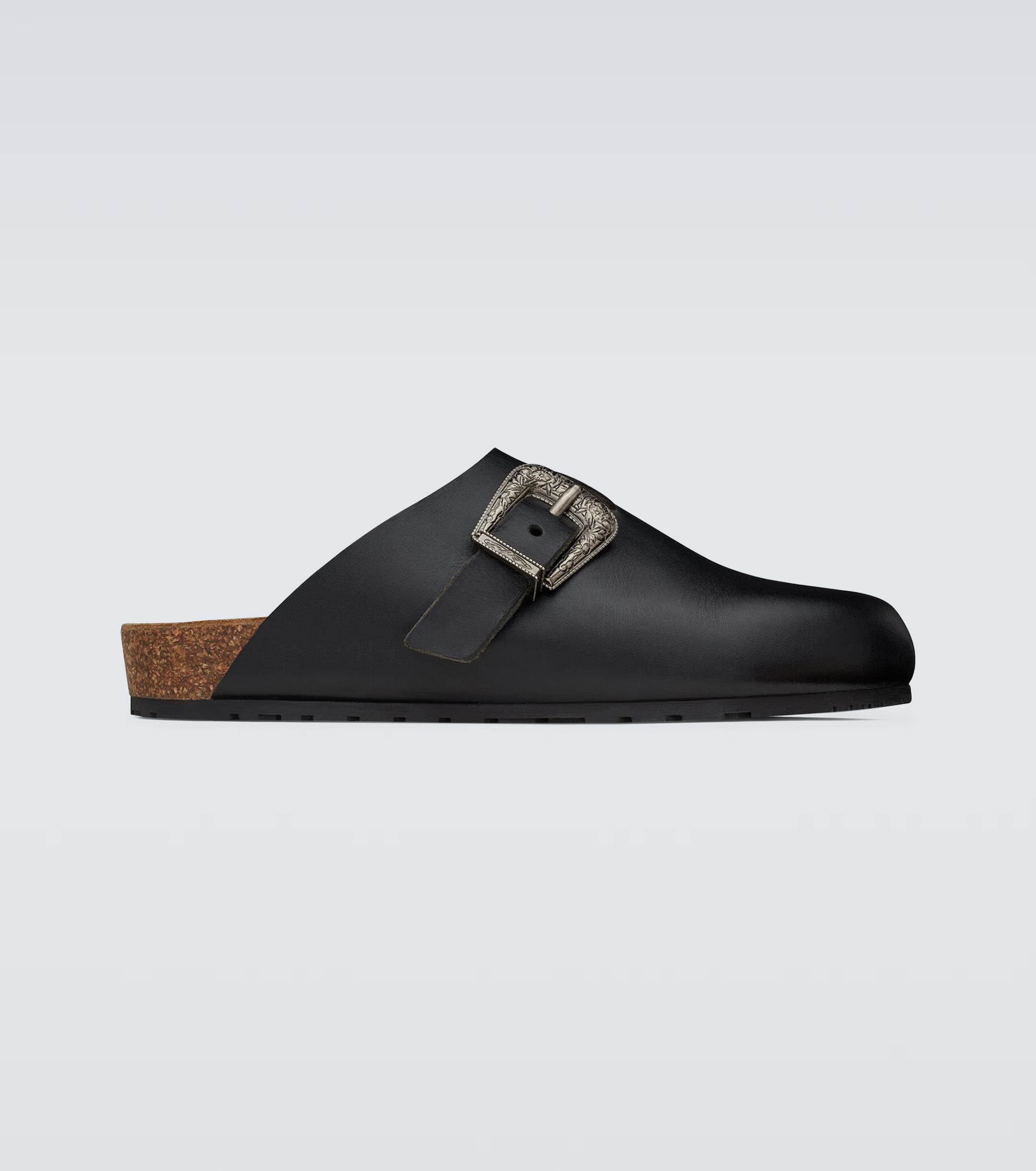 image of Saint Laurent Paris O1S1Wg110124 Nichols Clogs In Smooth Leather In Black Shoes, Men's (Size 13)